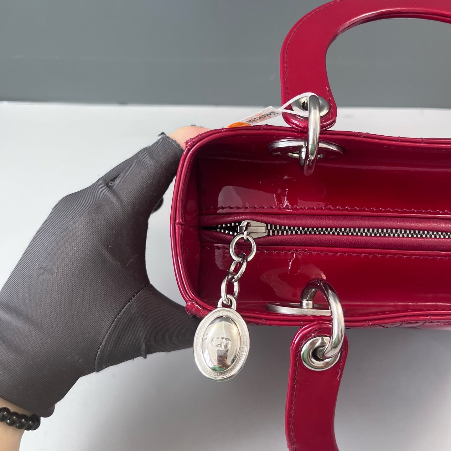 Dior - Lady Dior - Patent leather - Red - (Medium)