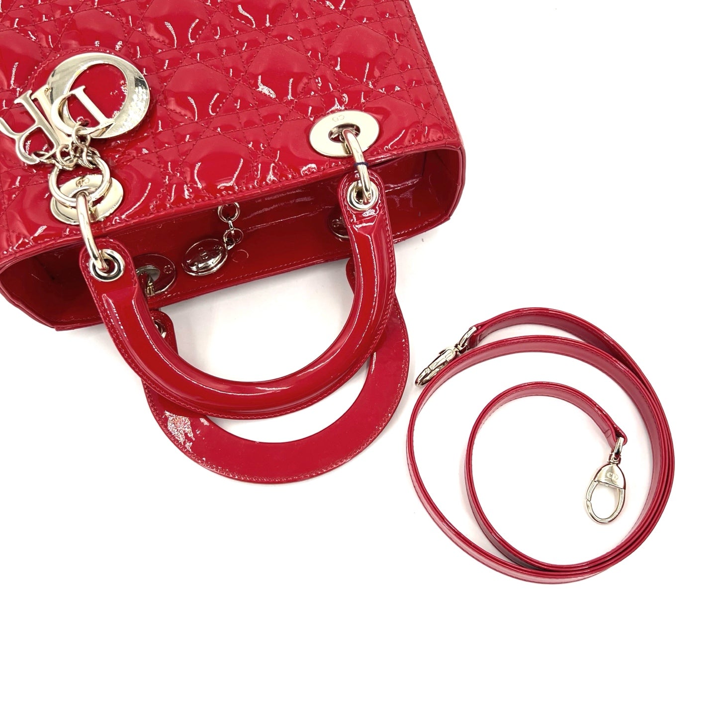 Dior - Lady Dior - Patent leather - Red - (medium)