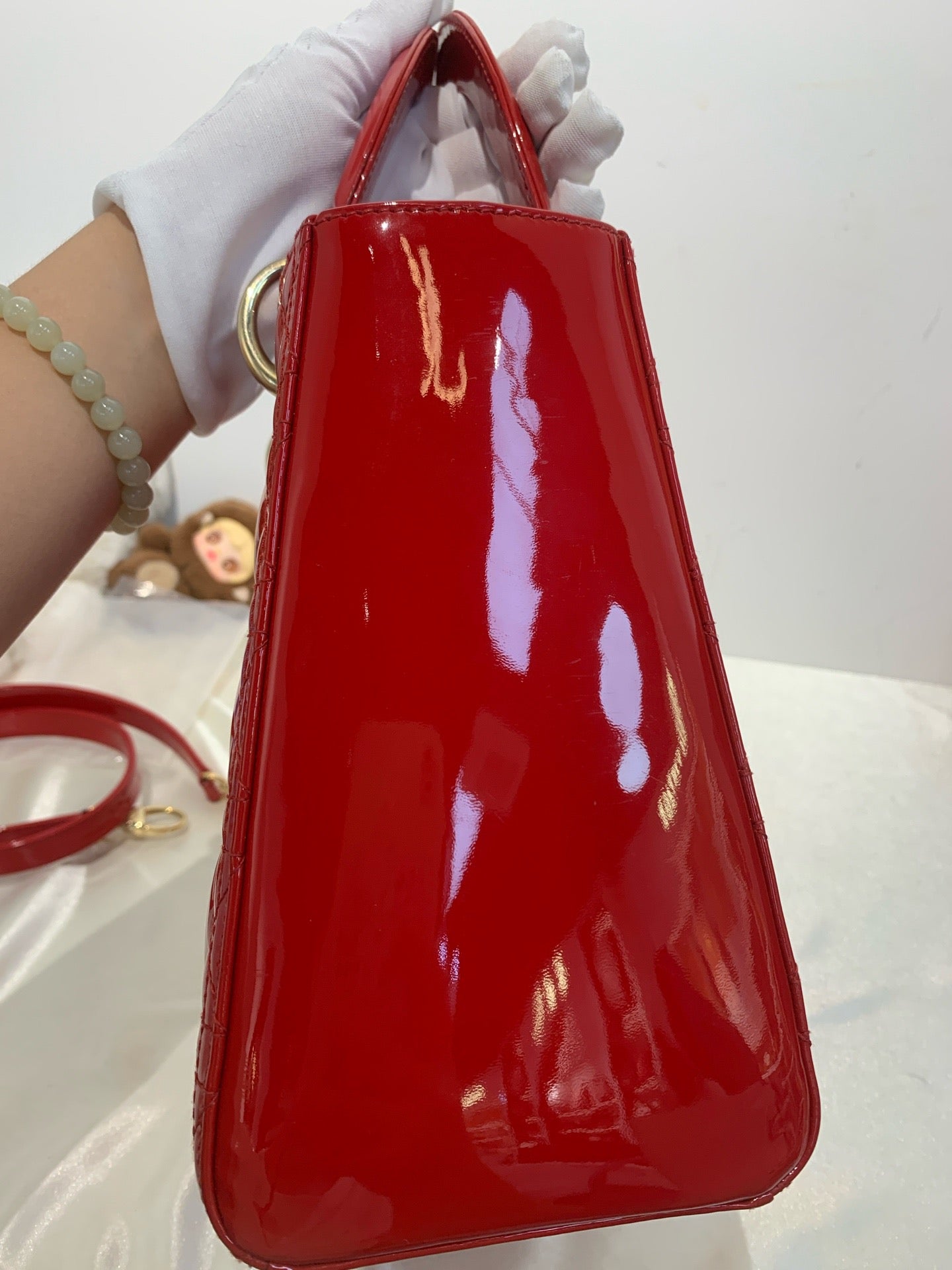 Dior - Lady Dior - Patent leather - Red - (medium)