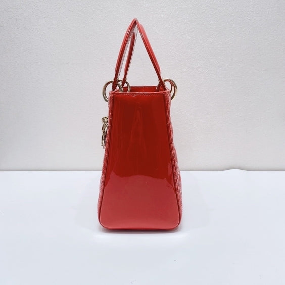 Dior - Lady Dior - Patent leather - Red - (Medium)