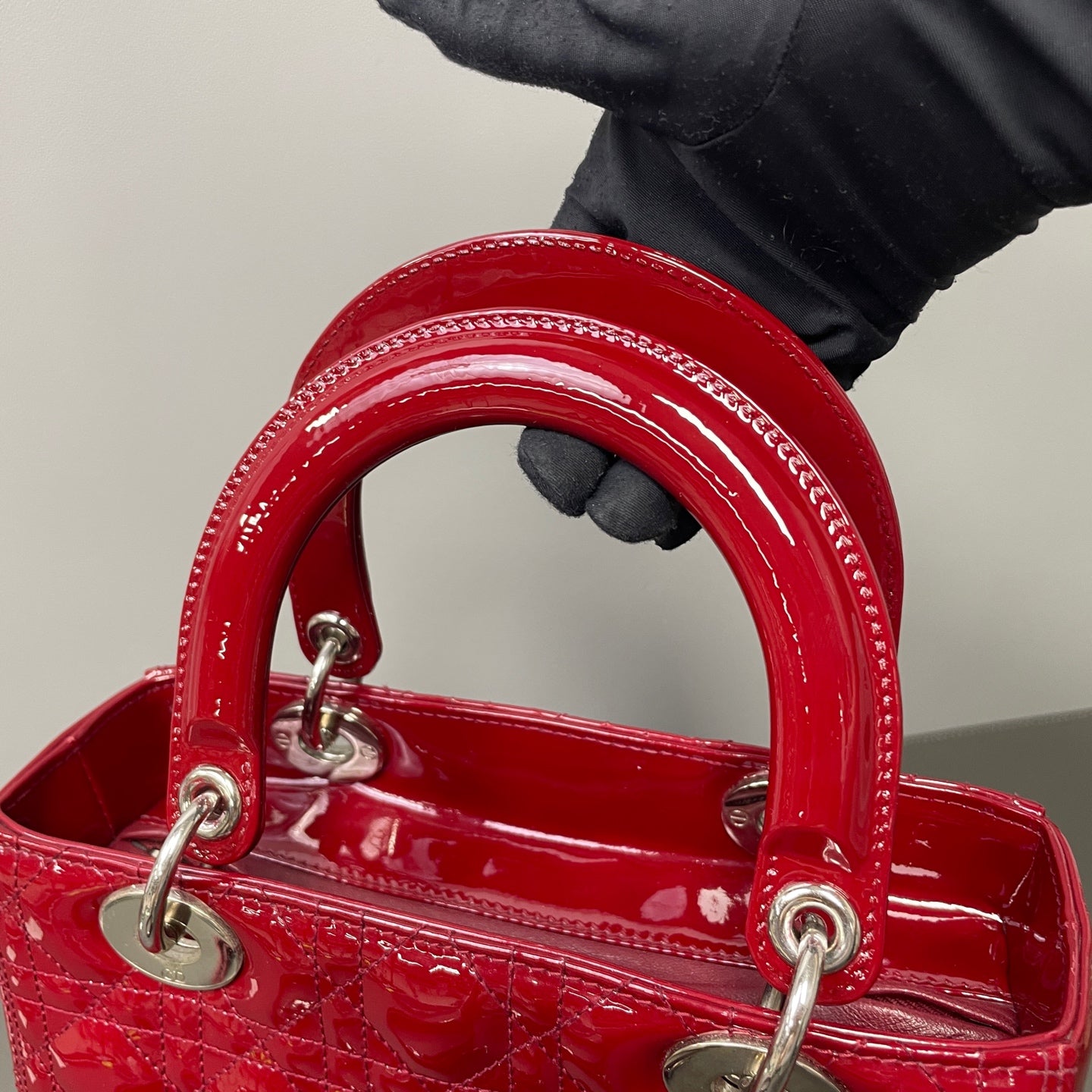 Dior - Lady Dior - Patent leather - Red - (medium)