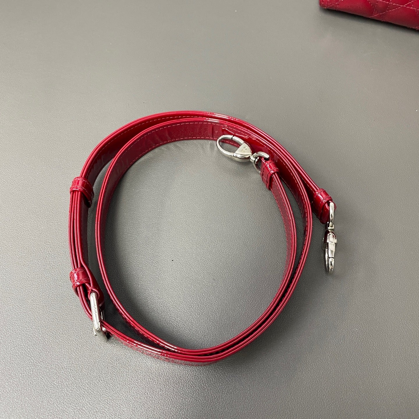 Dior - Lady Dior - Patent leather - Red - (medium)