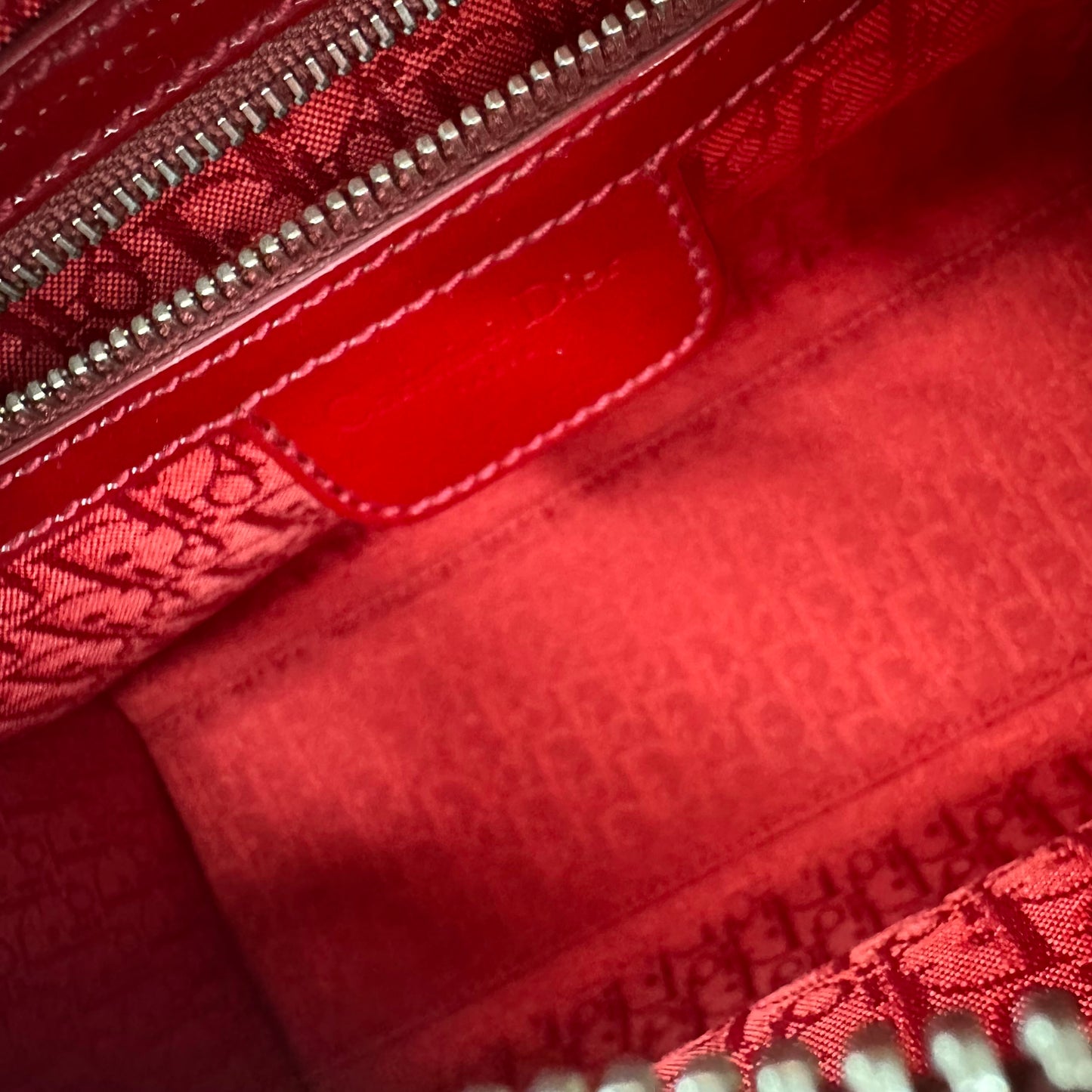 Dior - Lady Dior - Patent leather - Red - (Medium)