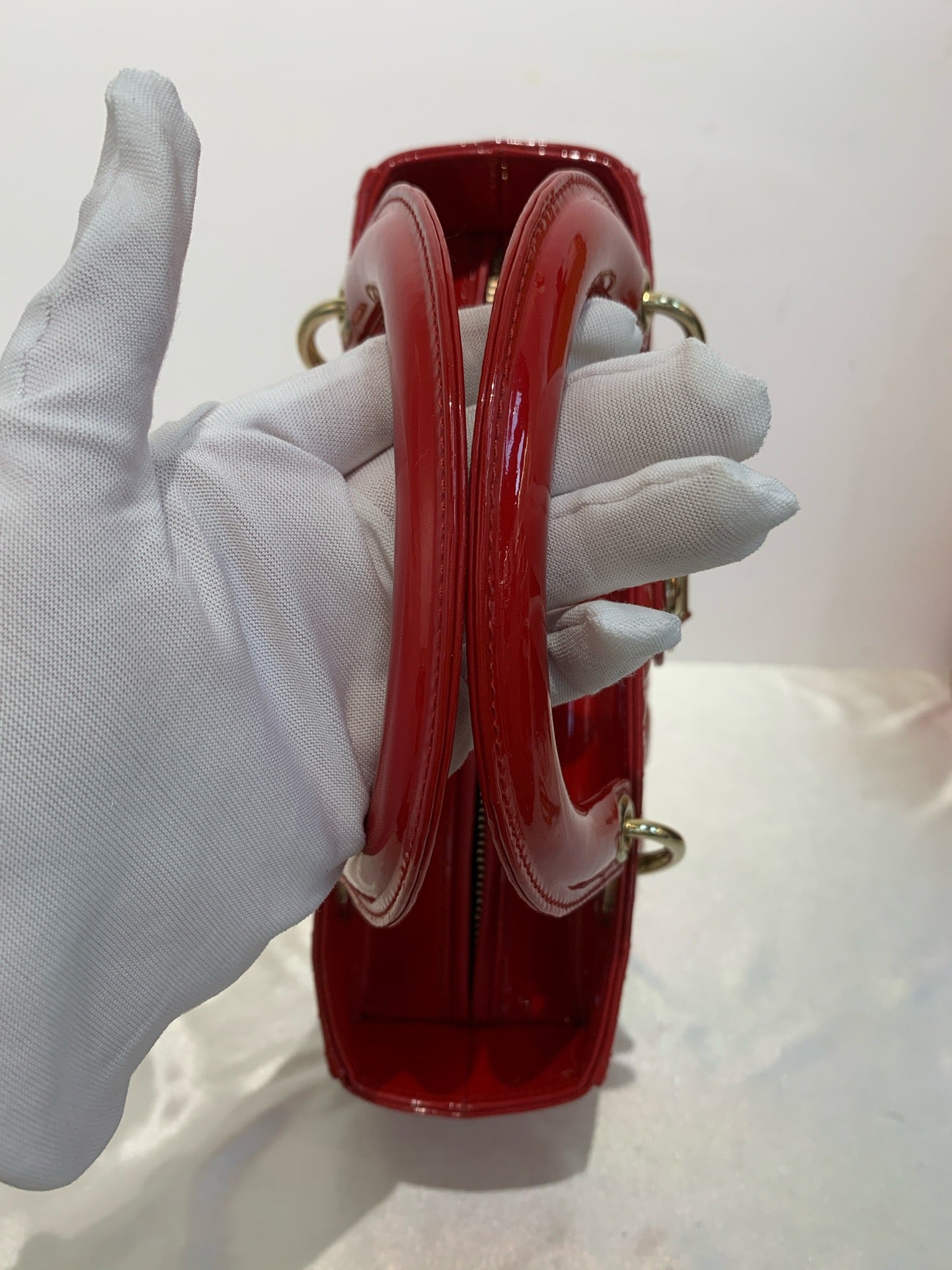 Dior - Lady Dior - Patent leather - Red - (medium)