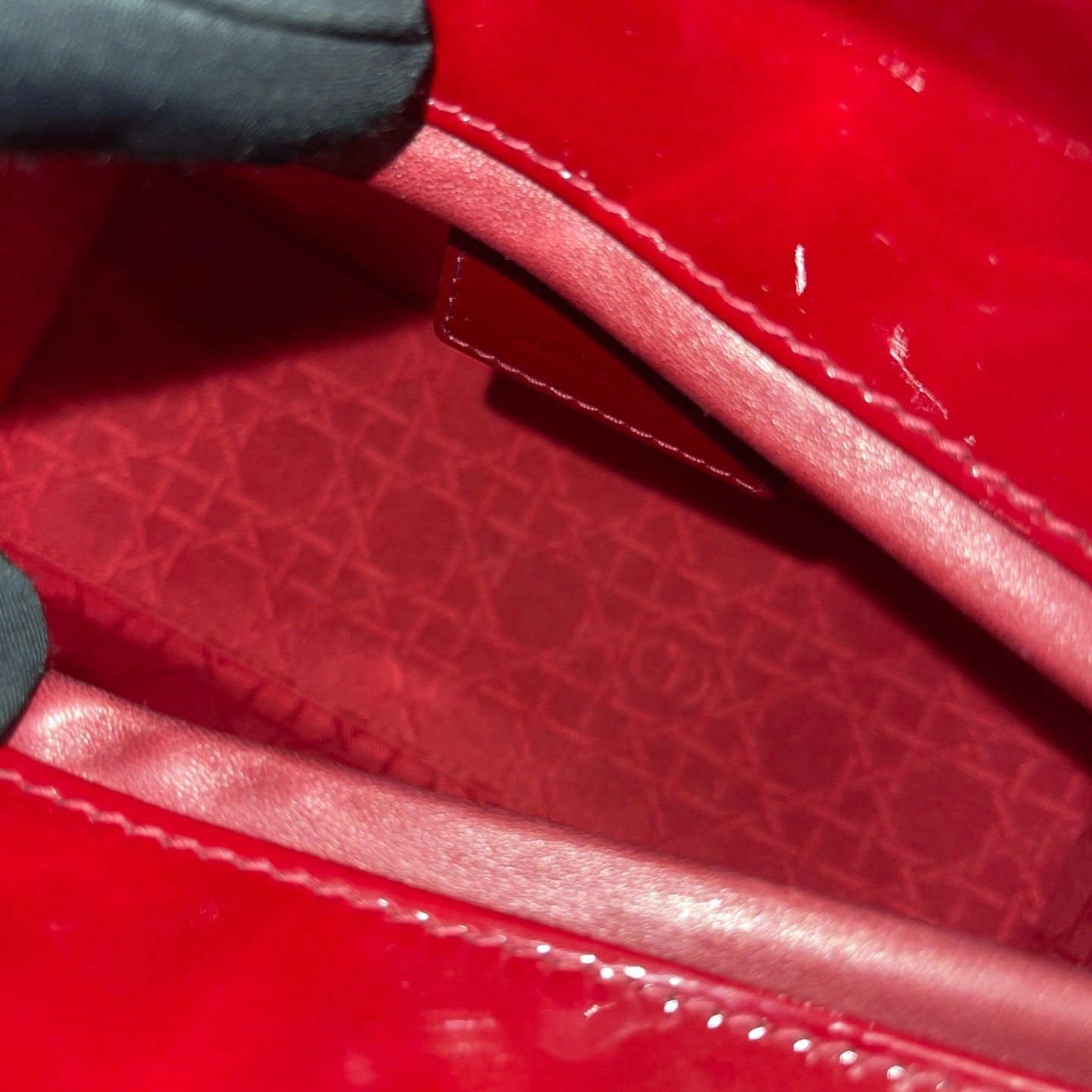 Dior - Lady Dior - Patent leather - Red - (medium)