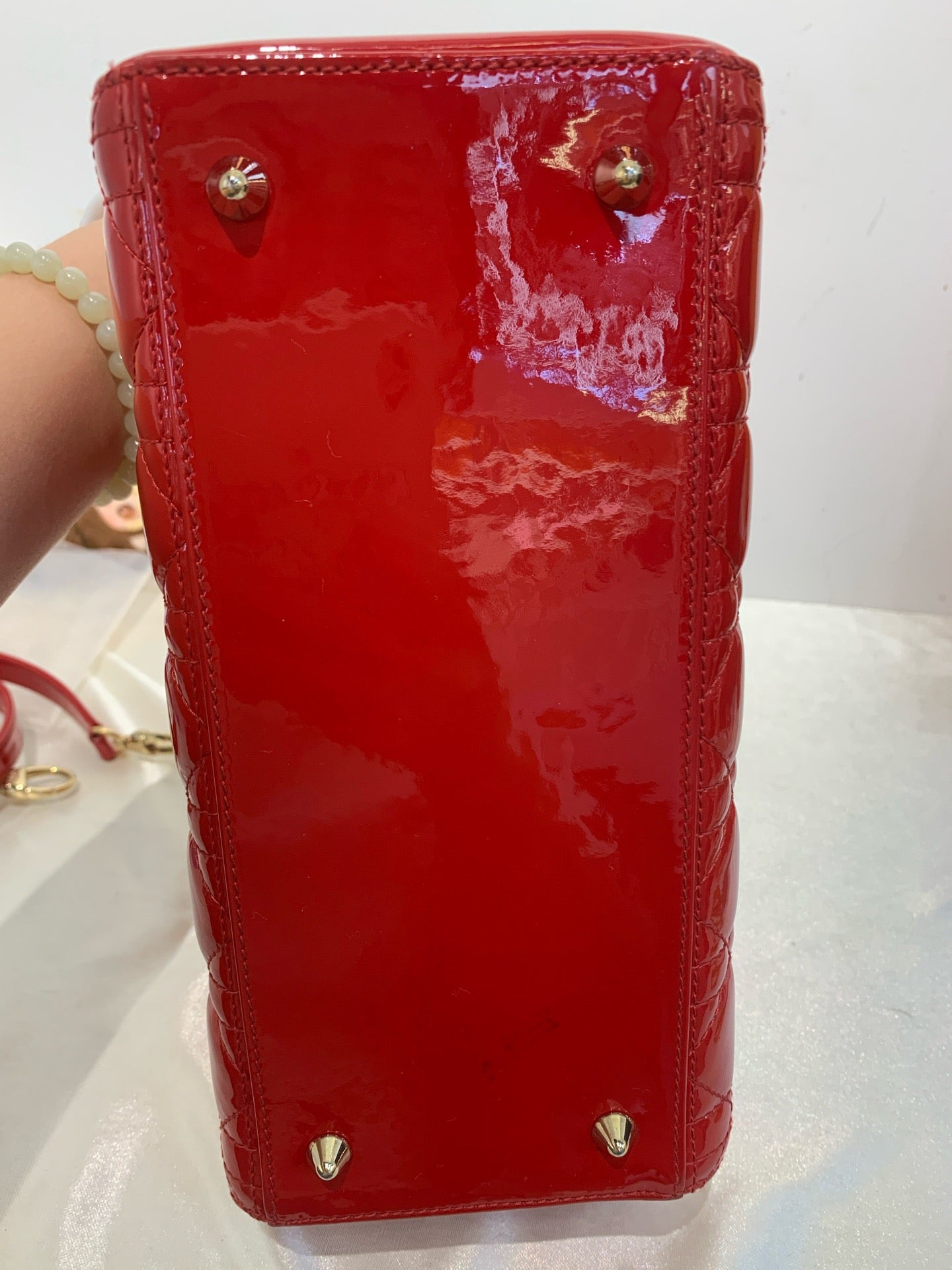 Dior - Lady Dior - Patent leather - Red - (medium)