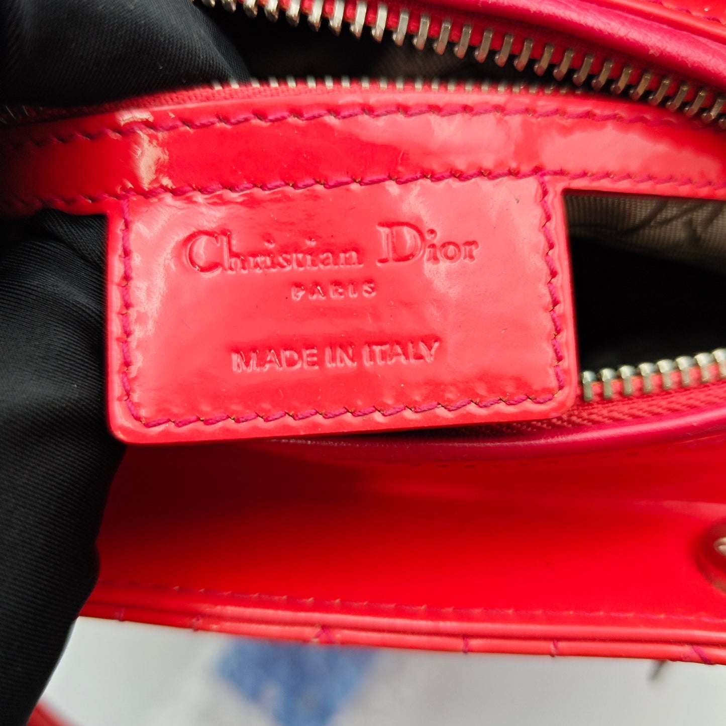Dior - Lady Dior - Patent leather - Red - (medium)