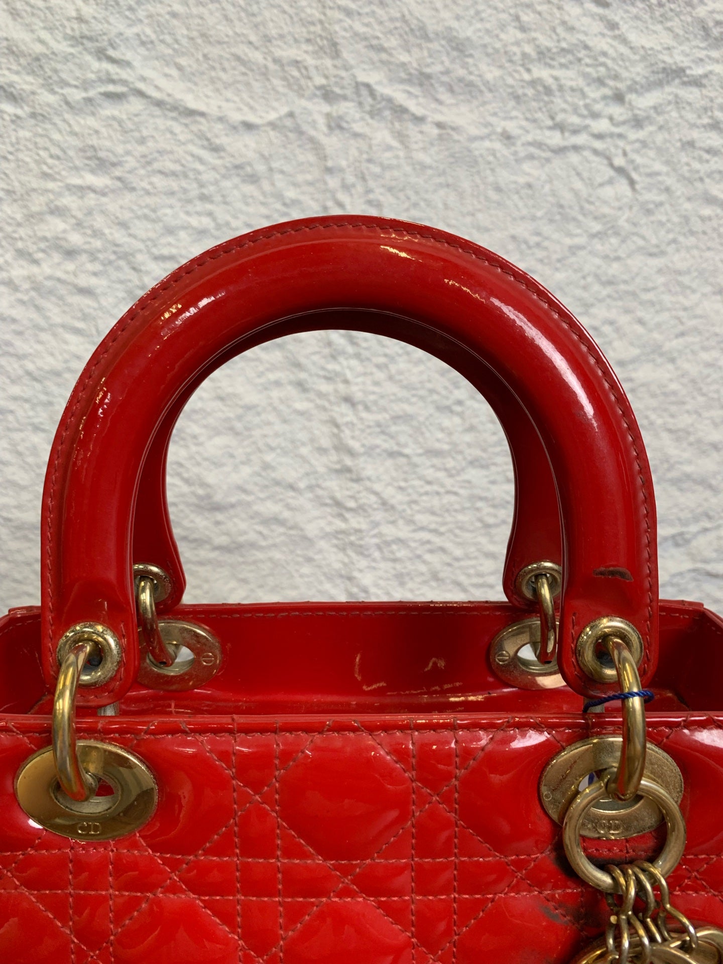 Dior - Lady Dior - Patent leather - Red - (medium)