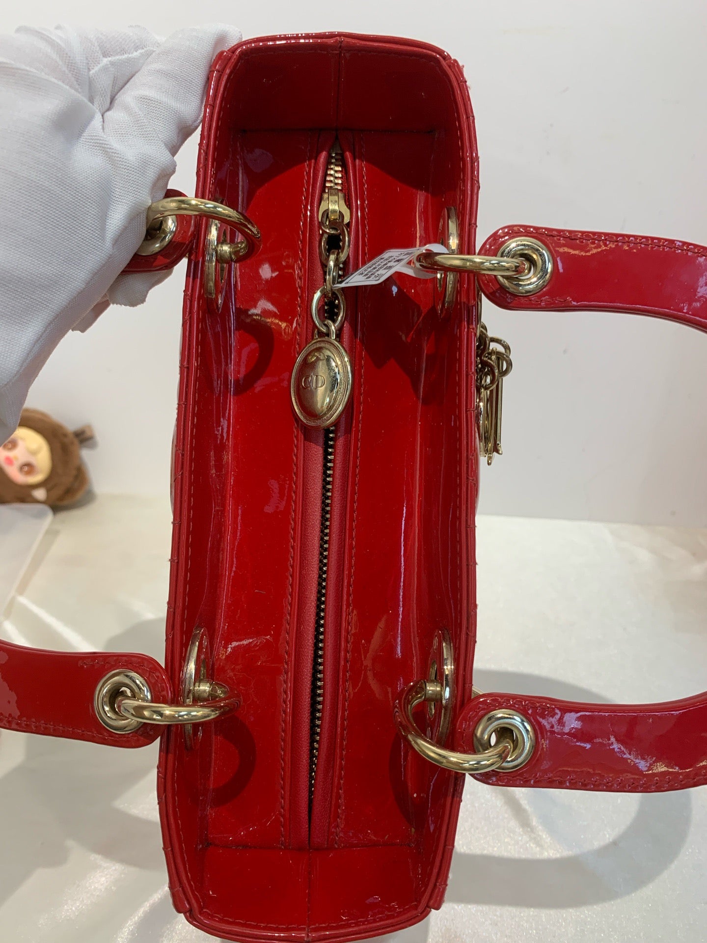 Dior - Lady Dior - Patent leather - Red - (medium)