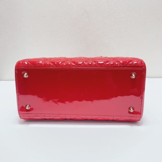 Dior - Lady Dior - Patent leather - Red - (Medium)