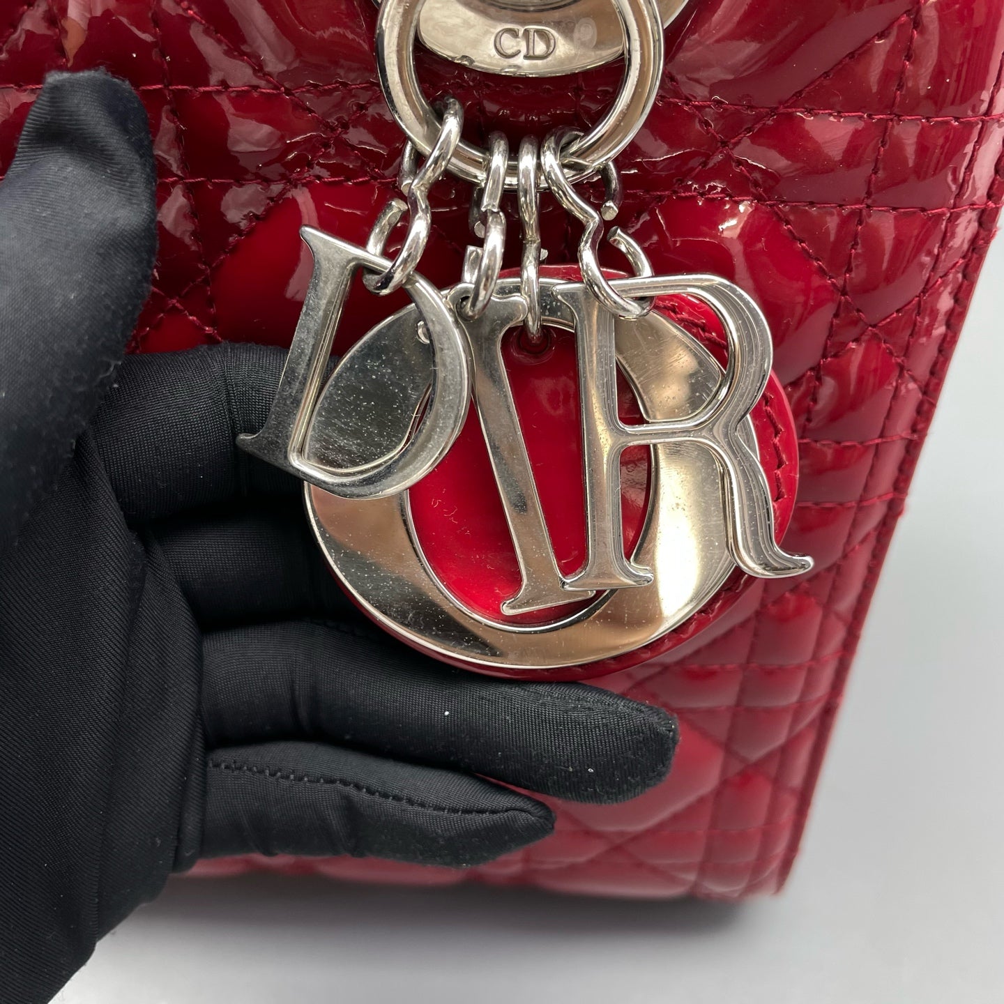 Dior - Lady Dior - Patent leather - Red - (Medium)