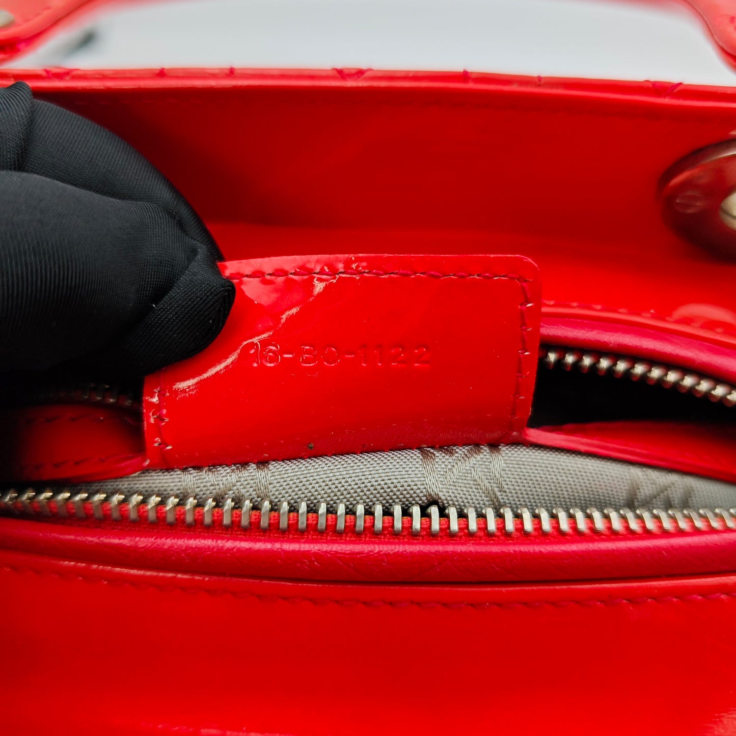 Dior - Lady Dior - Patent leather - Red - (medium)