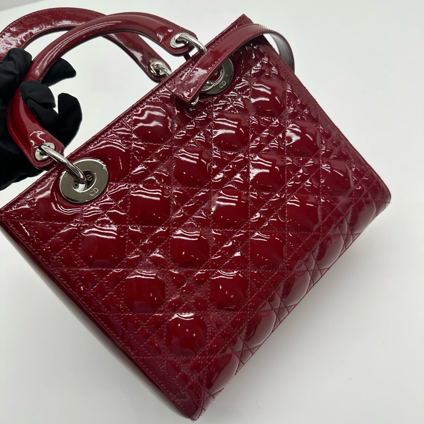 Dior - Lady Dior - Patent leather - Red - (Medium)