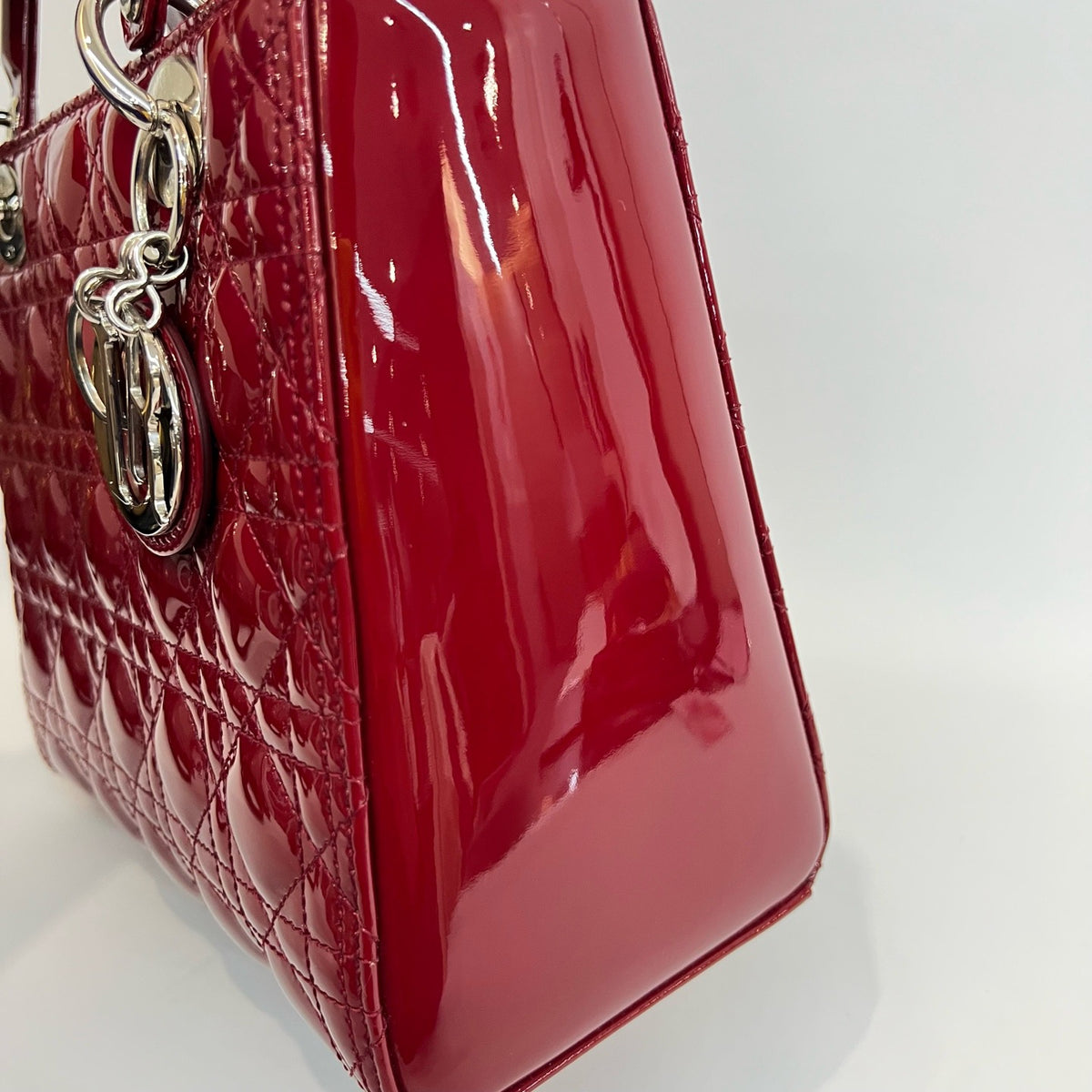 Dior - Lady Dior - Patent leather - Red - (Medium)