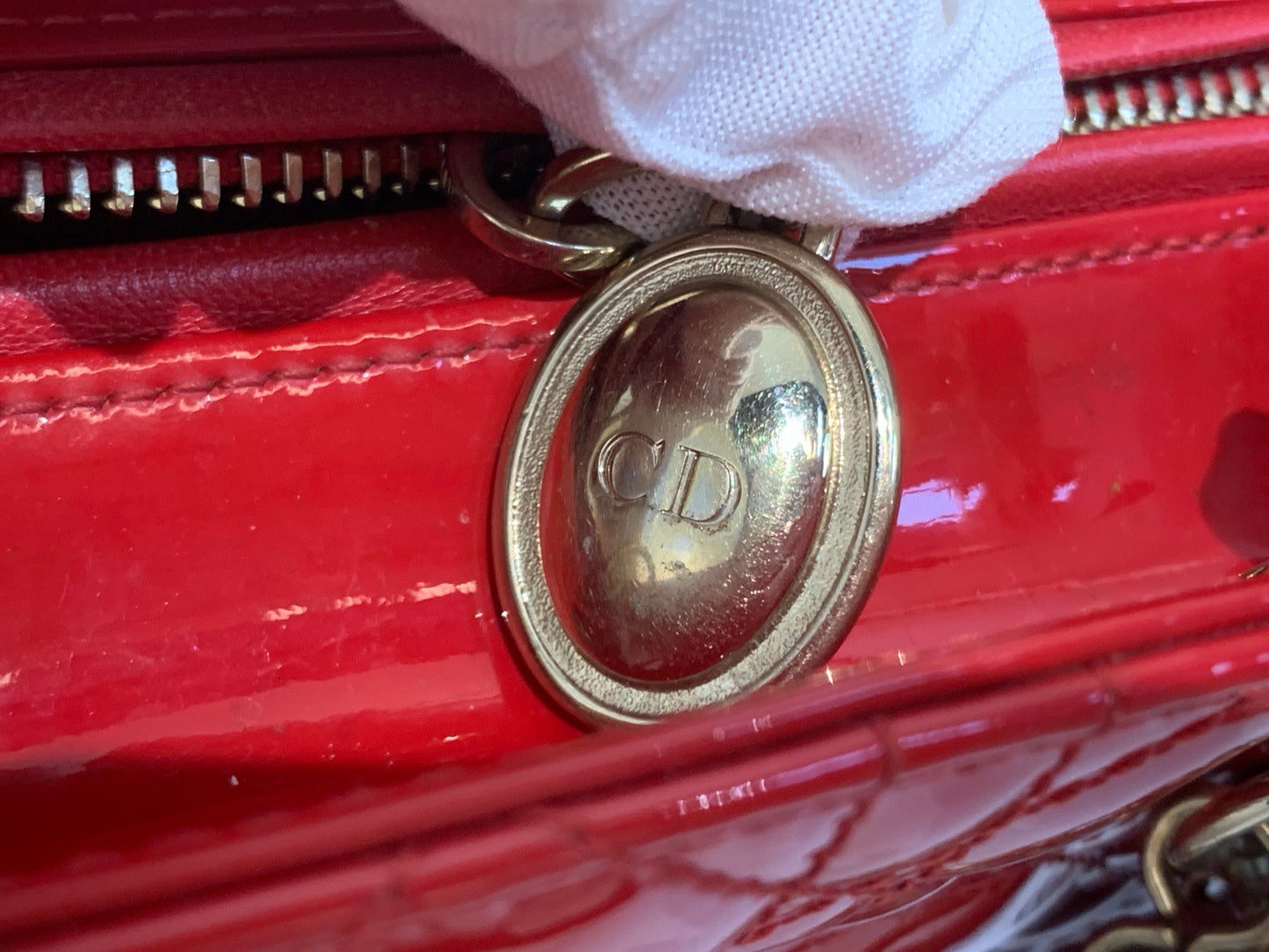 Dior - Lady Dior - Patent leather - Red - (medium)