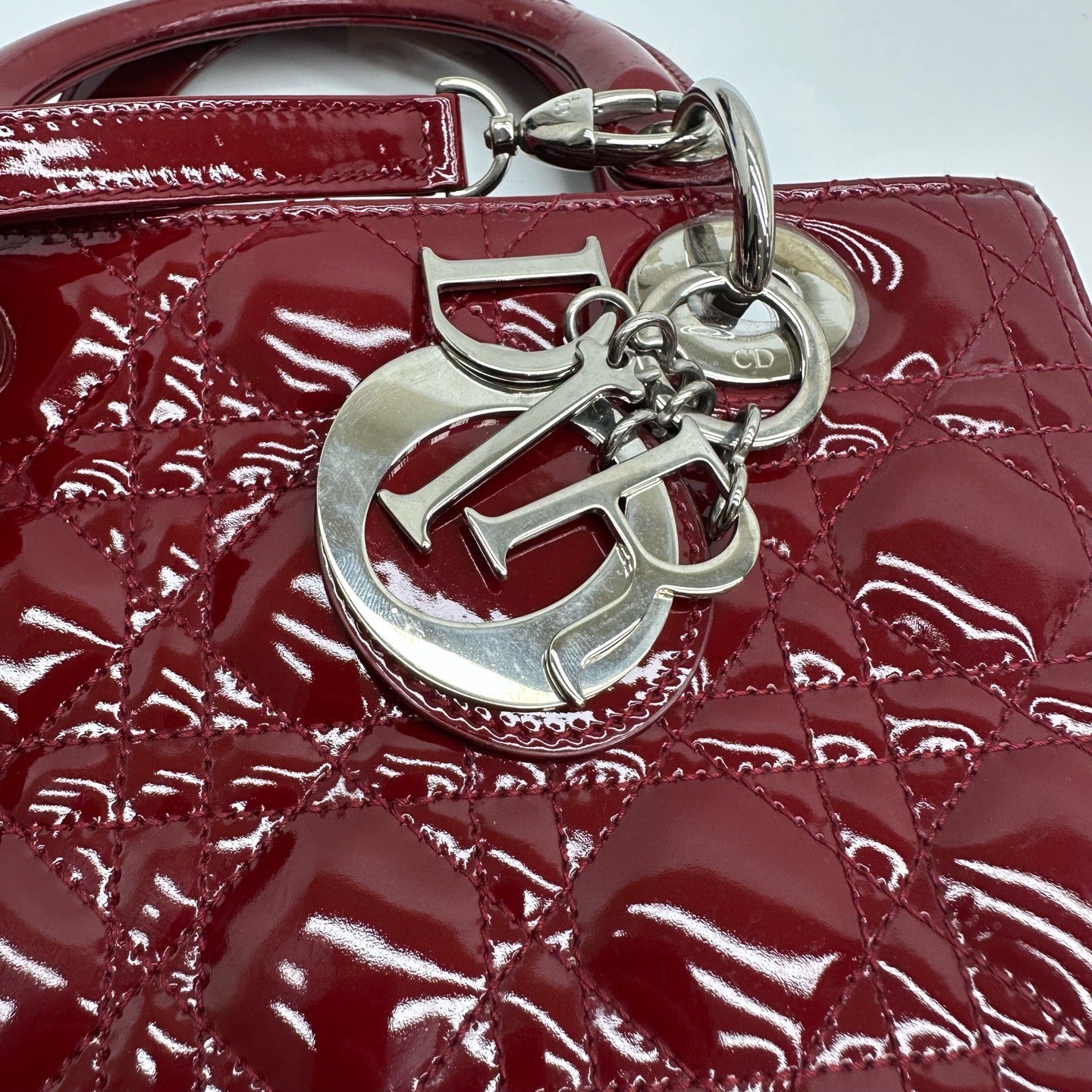 Dior - Lady Dior - Patent leather - Red - (Medium)