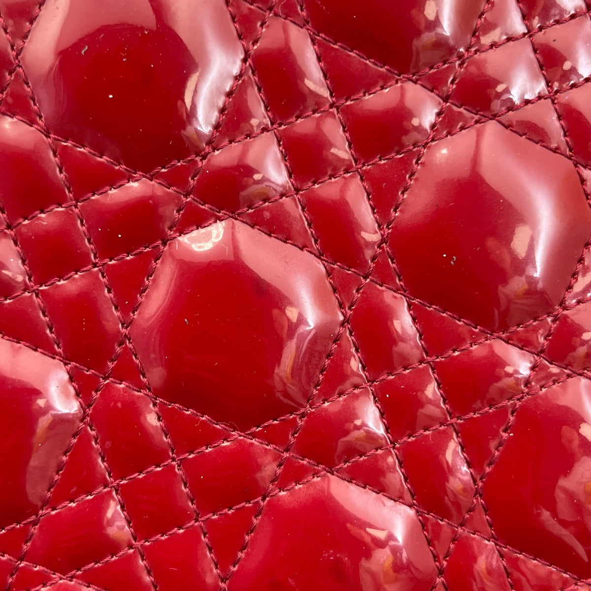 Dior - Lady Dior - Patent leather - Red - (medium)