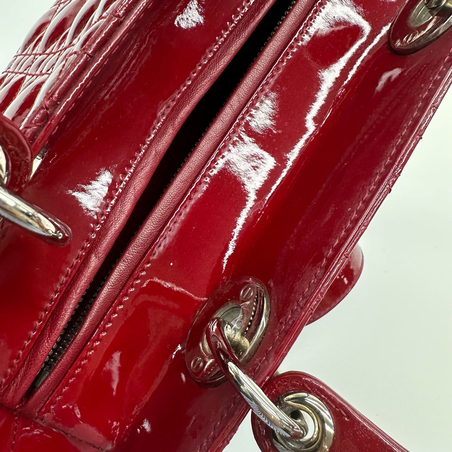 Dior - Lady Dior - Patent leather - Red - (Medium)