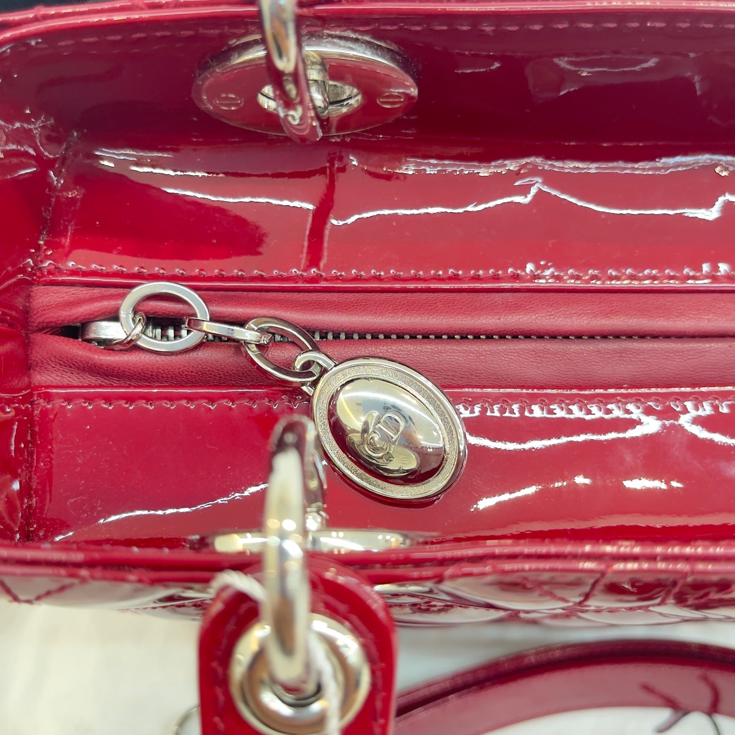 Dior - Lady Dior - Patent leather - Red - (medium)