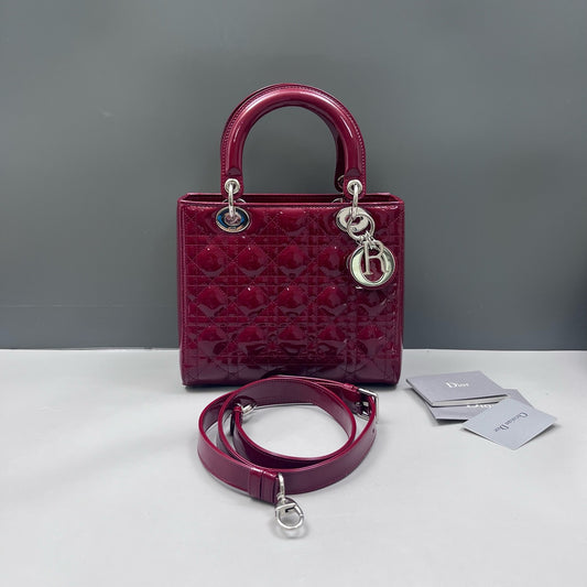 Dior - Lady Dior - Patent leather - Red - (mini)