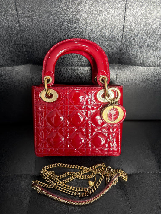 Dior - Lady Dior - Patent leather - Red - (mini)