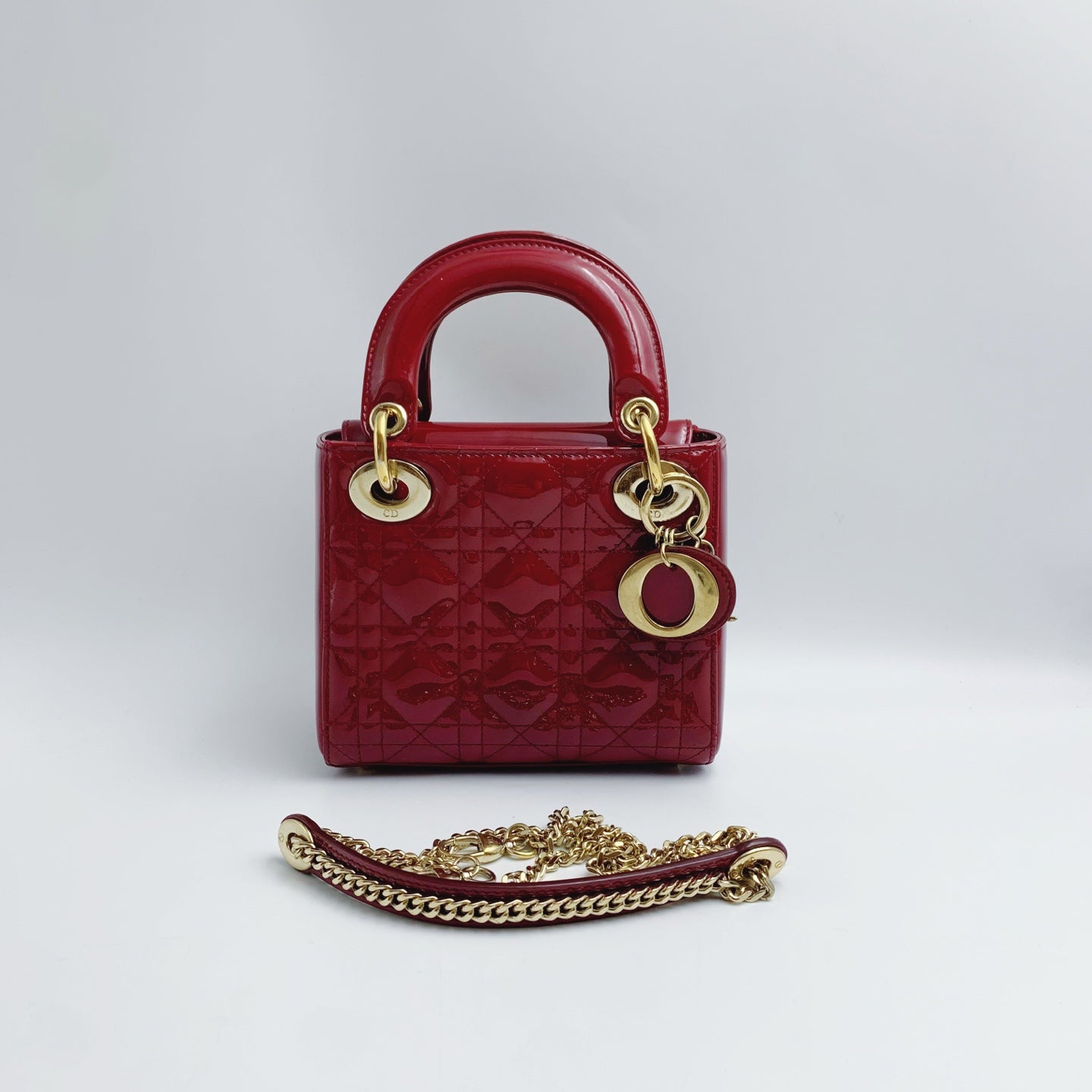 Dior - Lady Dior - Patent leather - Red - (mini)