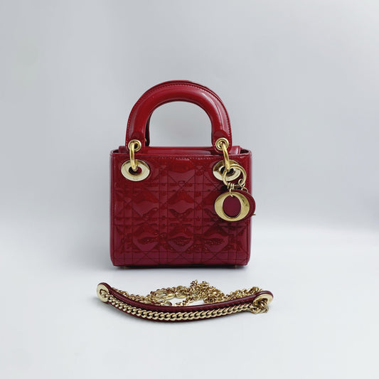 Dior - Lady Dior - Patent leather - Red - (mini)