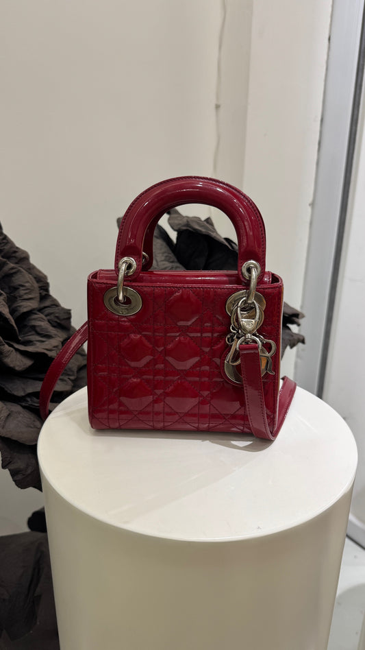 Dior - Lady Dior - Patent leather - Red - (mini)