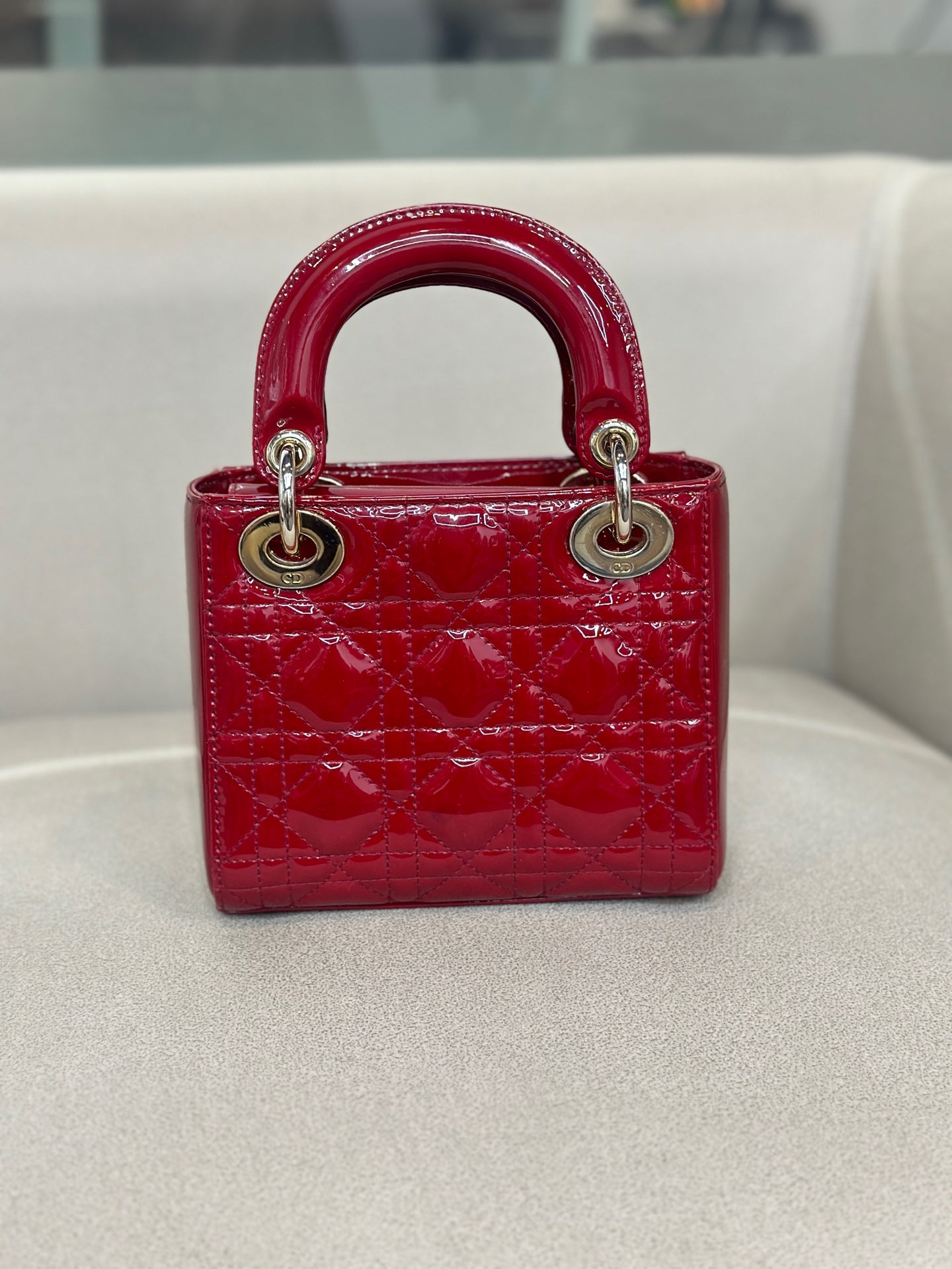 Dior - Lady Dior - Patent leather - Red - (mini)