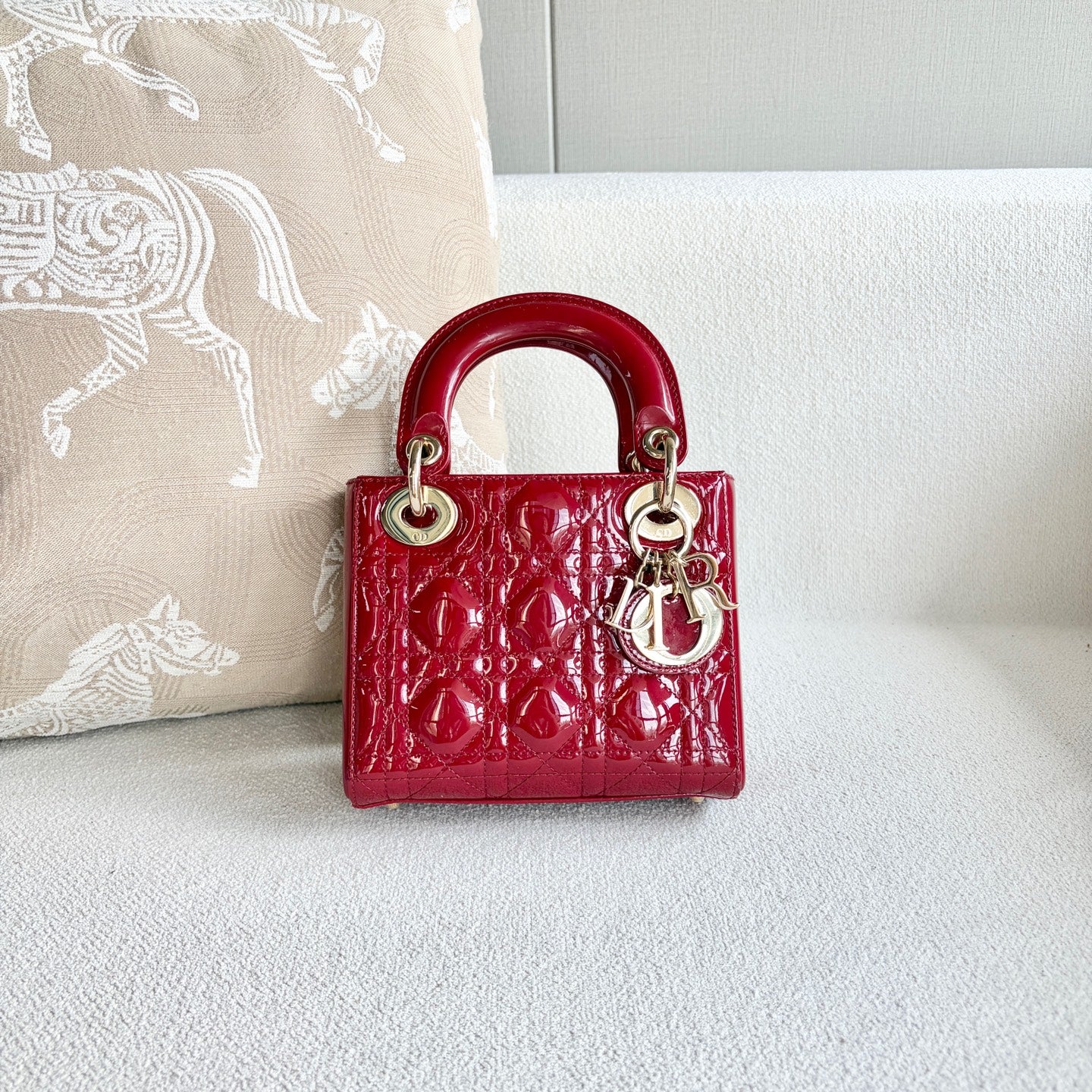 Dior - Lady Dior - Patent leather - Red - (mini)