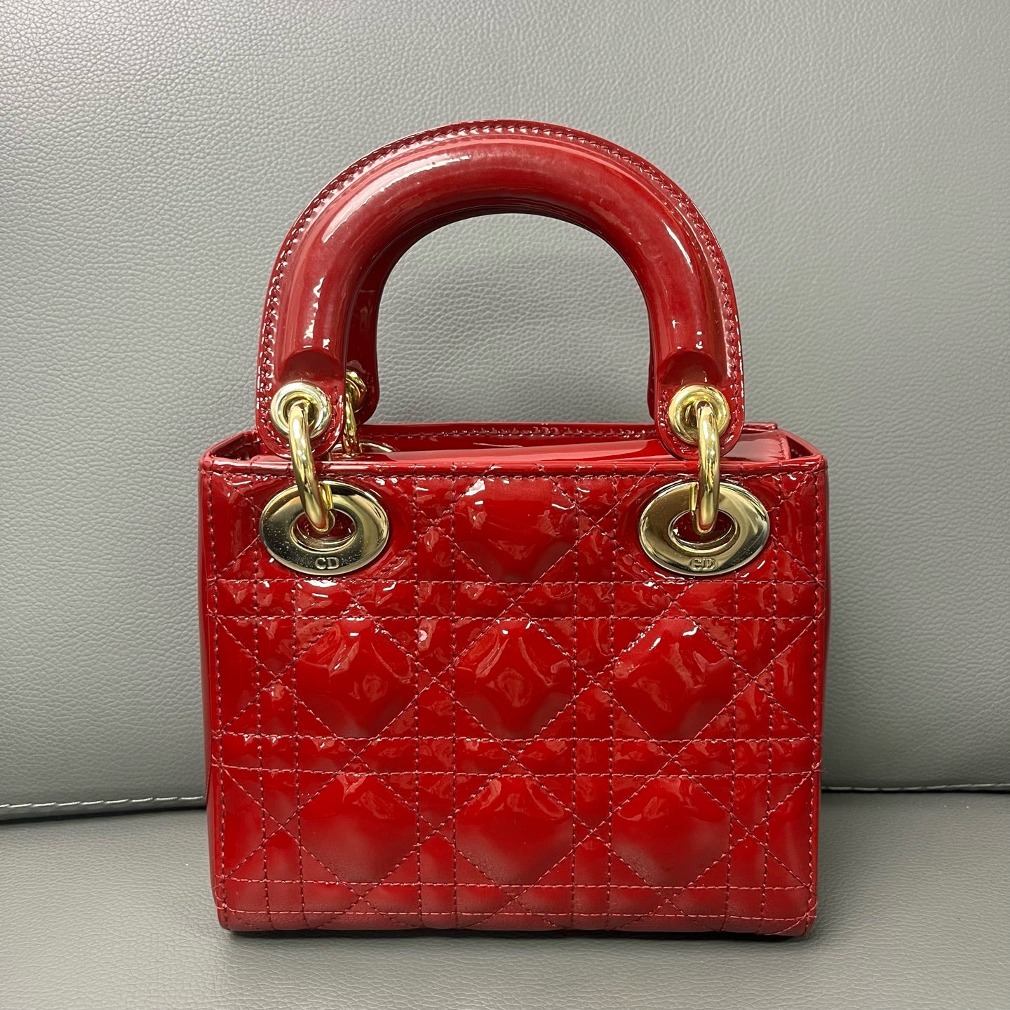 Dior - Lady Dior - Patent leather - Red - (mini)