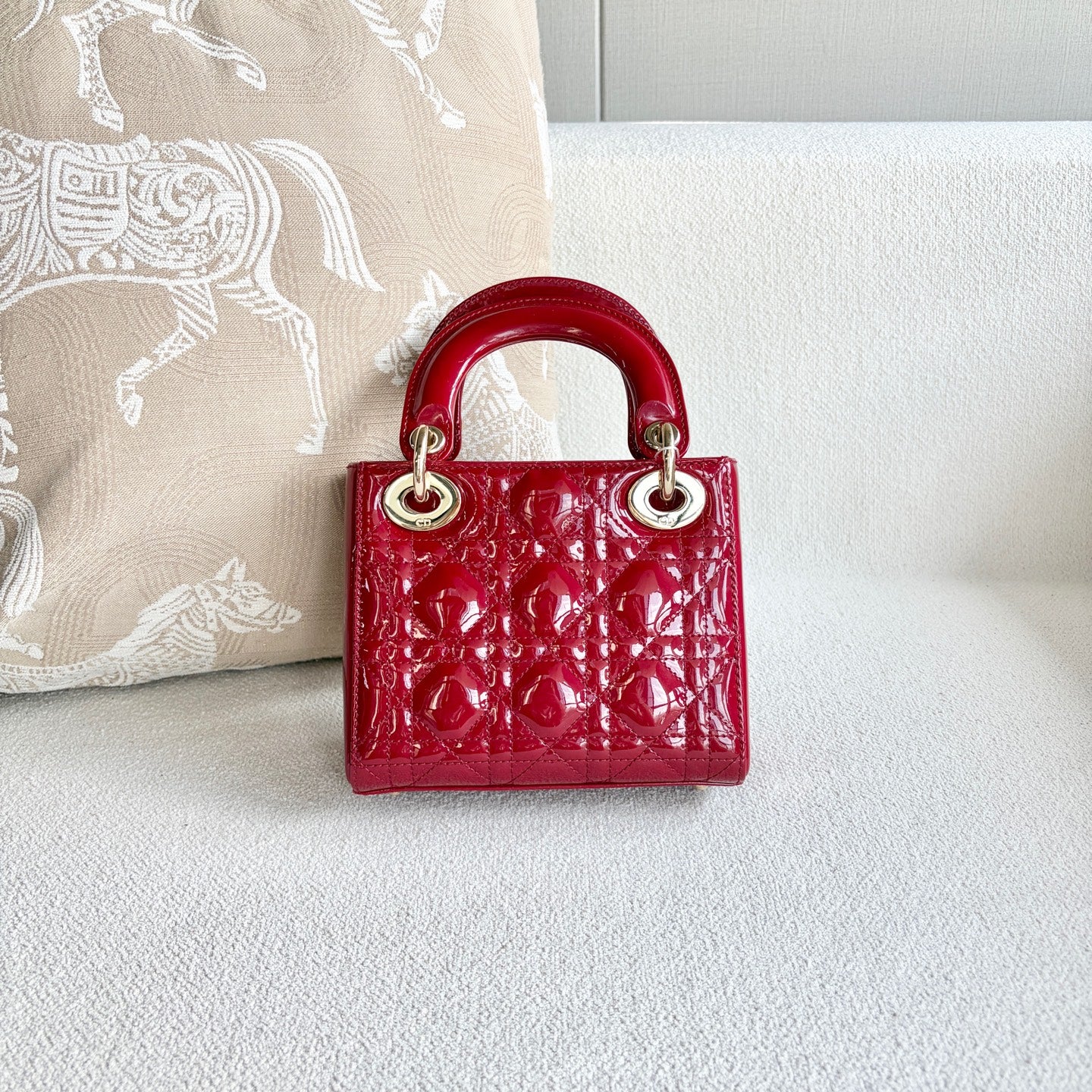 Dior - Lady Dior - Patent leather - Red - (mini)
