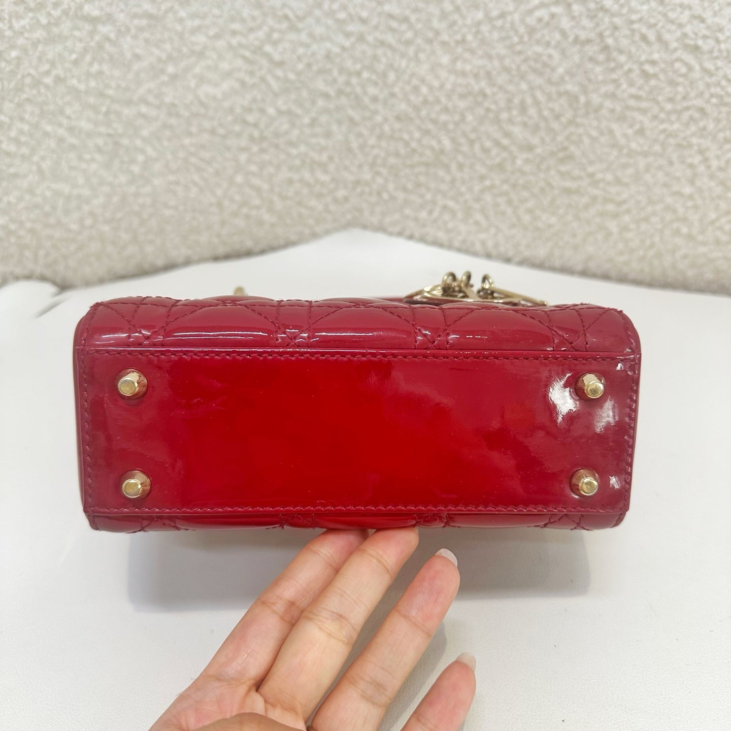 Dior - Lady Dior - Patent leather - Red - (mini)