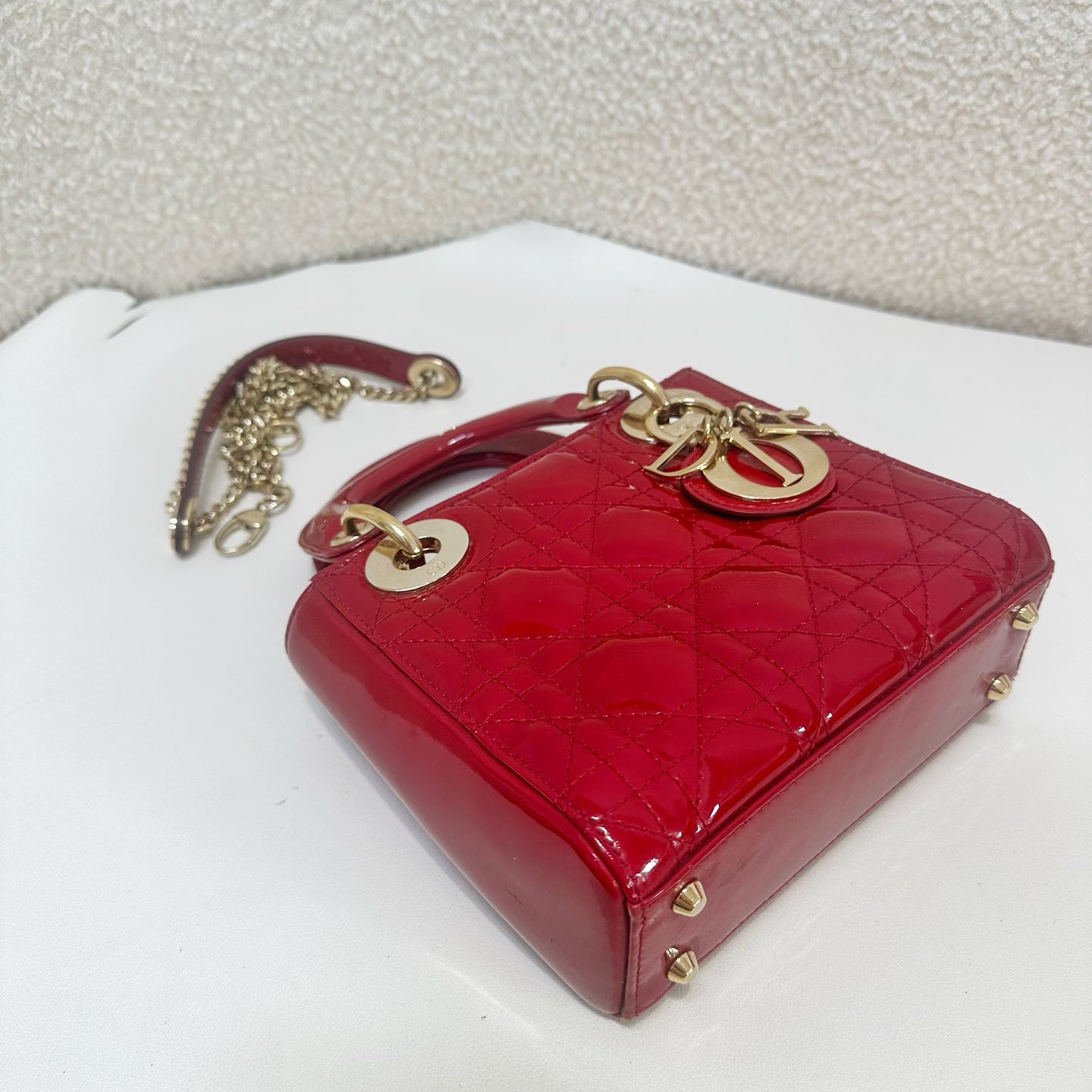 Dior - Lady Dior - Patent leather - Red - (mini)