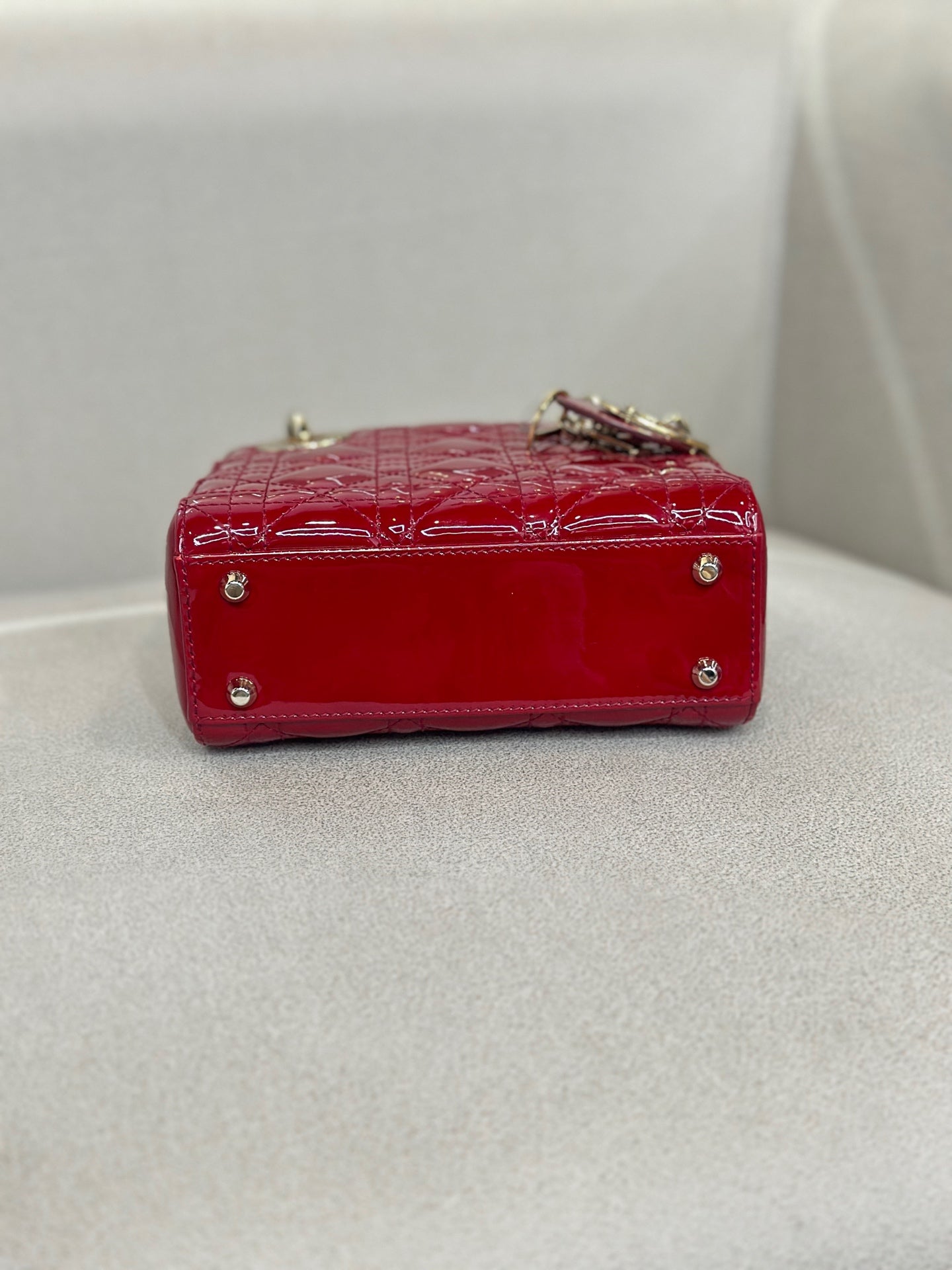 Dior - Lady Dior - Patent leather - Red - (mini)