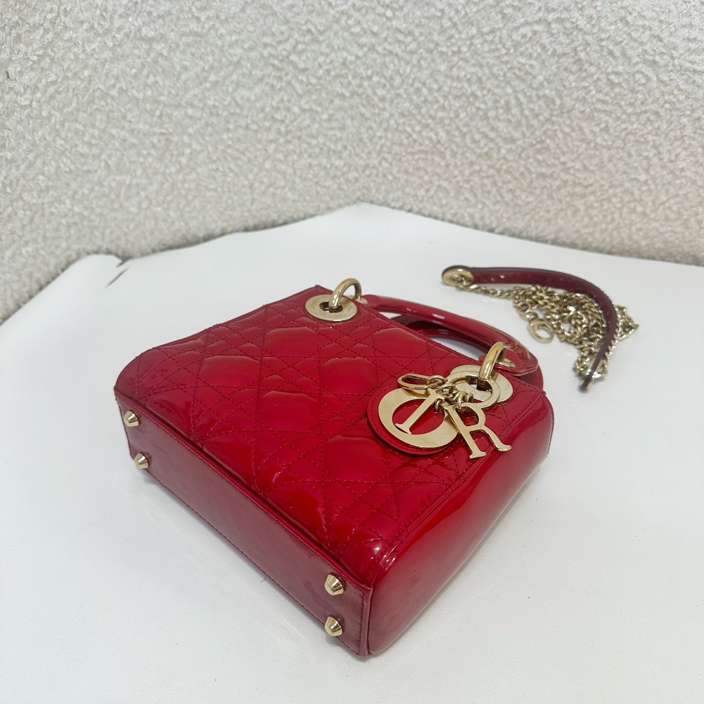 Dior - Lady Dior - Patent leather - Red - (mini)