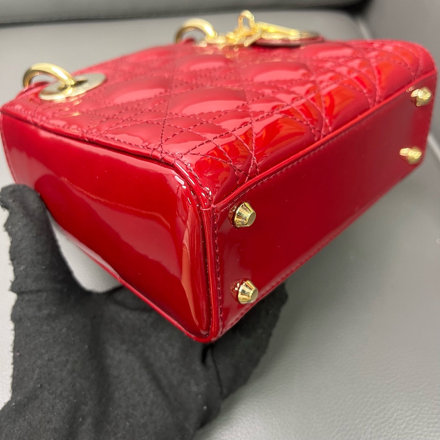 Dior - Lady Dior - Patent leather - Red - (mini)
