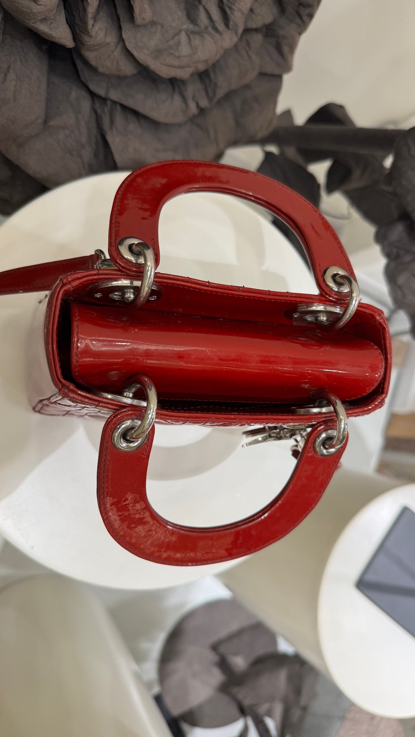 Dior - Lady Dior - Patent leather - Red - (mini)