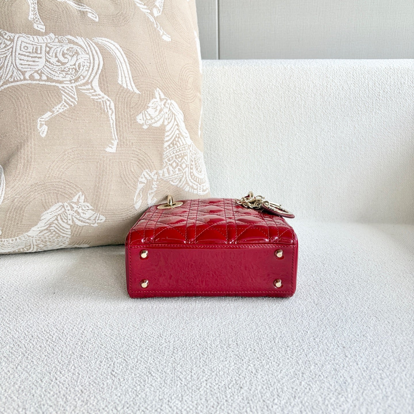 Dior - Lady Dior - Patent leather - Red - (mini)