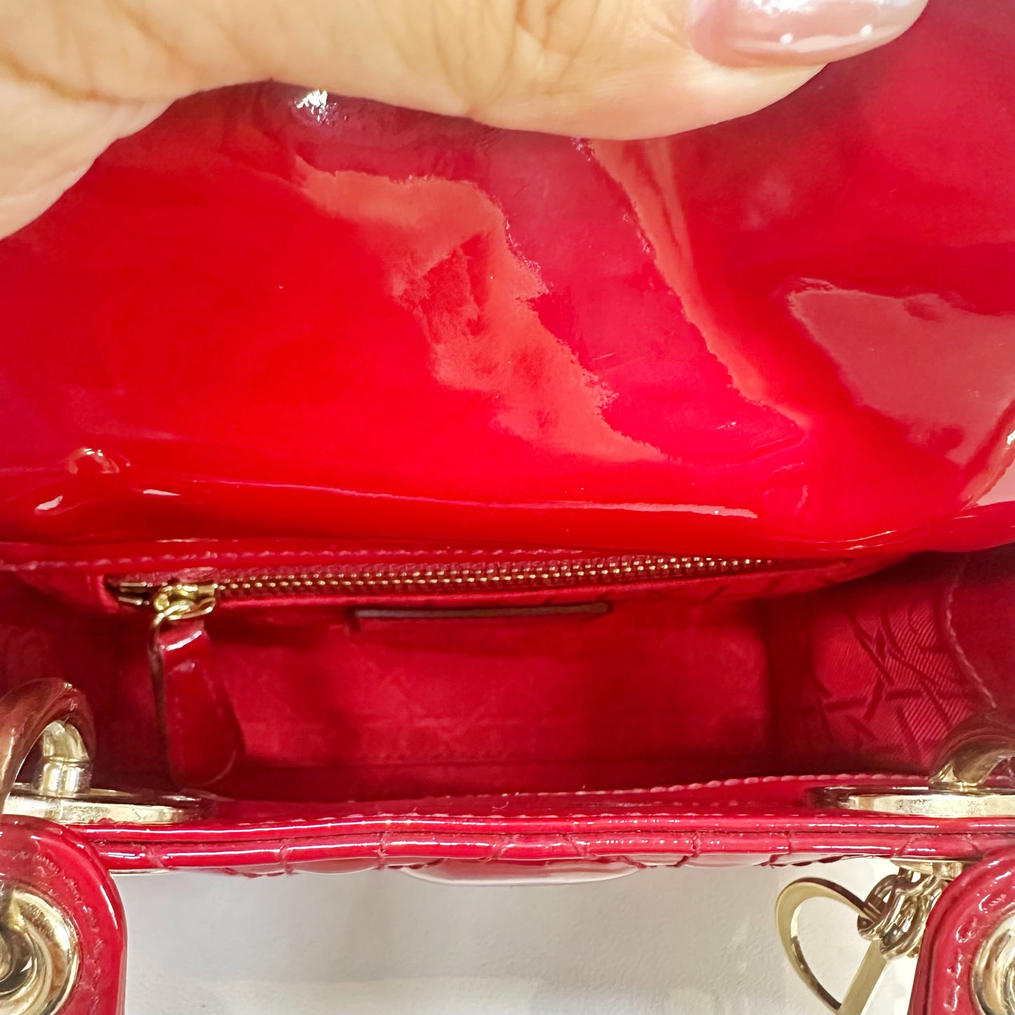Dior - Lady Dior - Patent leather - Red - (mini)