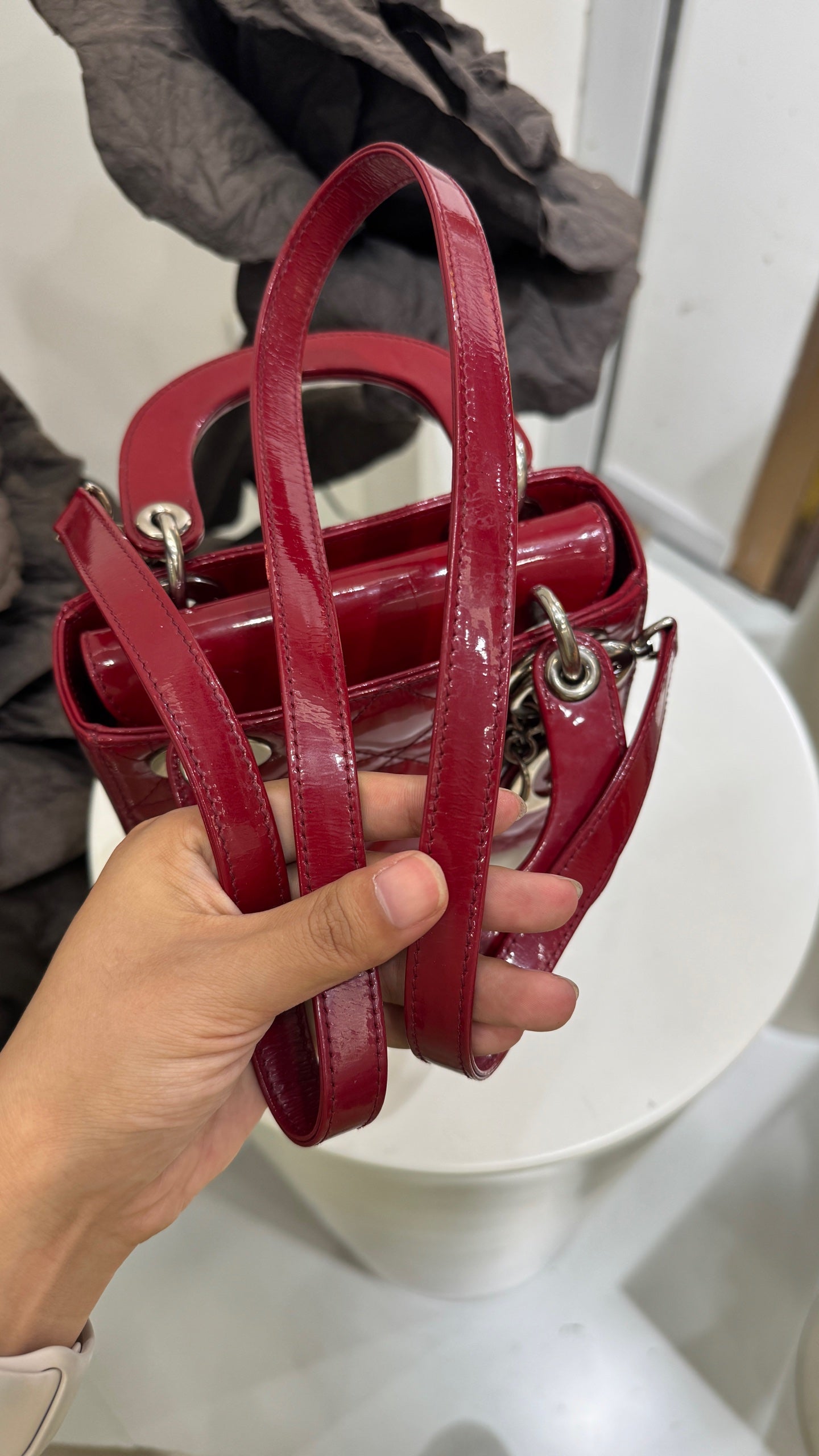 Dior - Lady Dior - Patent leather - Red - (mini)