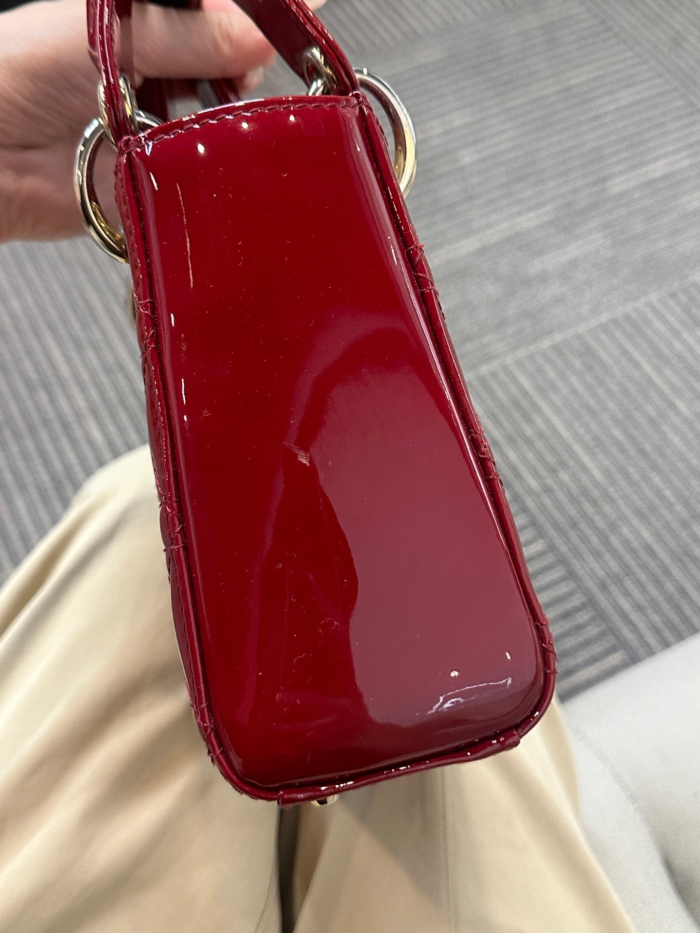 Dior - Lady Dior - Patent leather - Red - (mini)