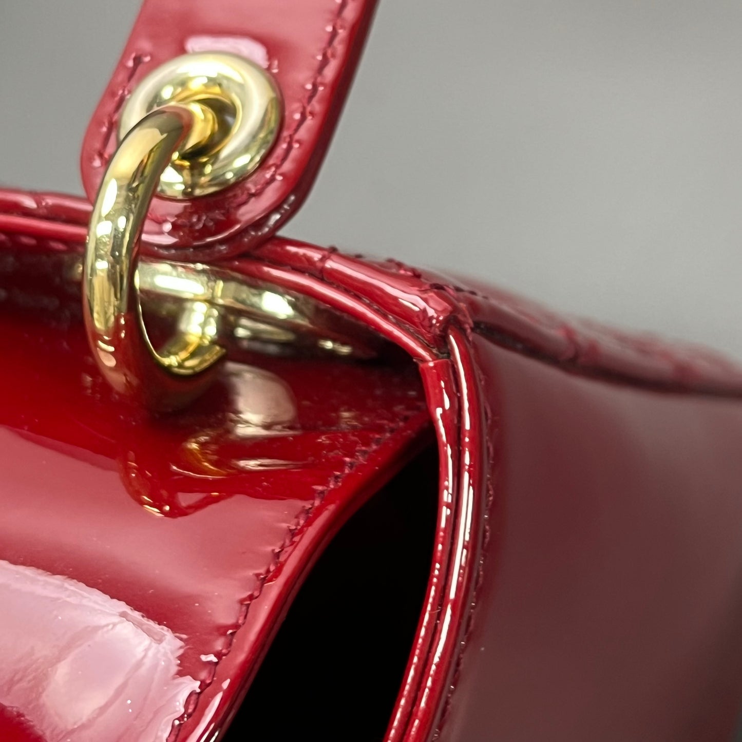 Dior - Lady Dior - Patent leather - Red - (mini)