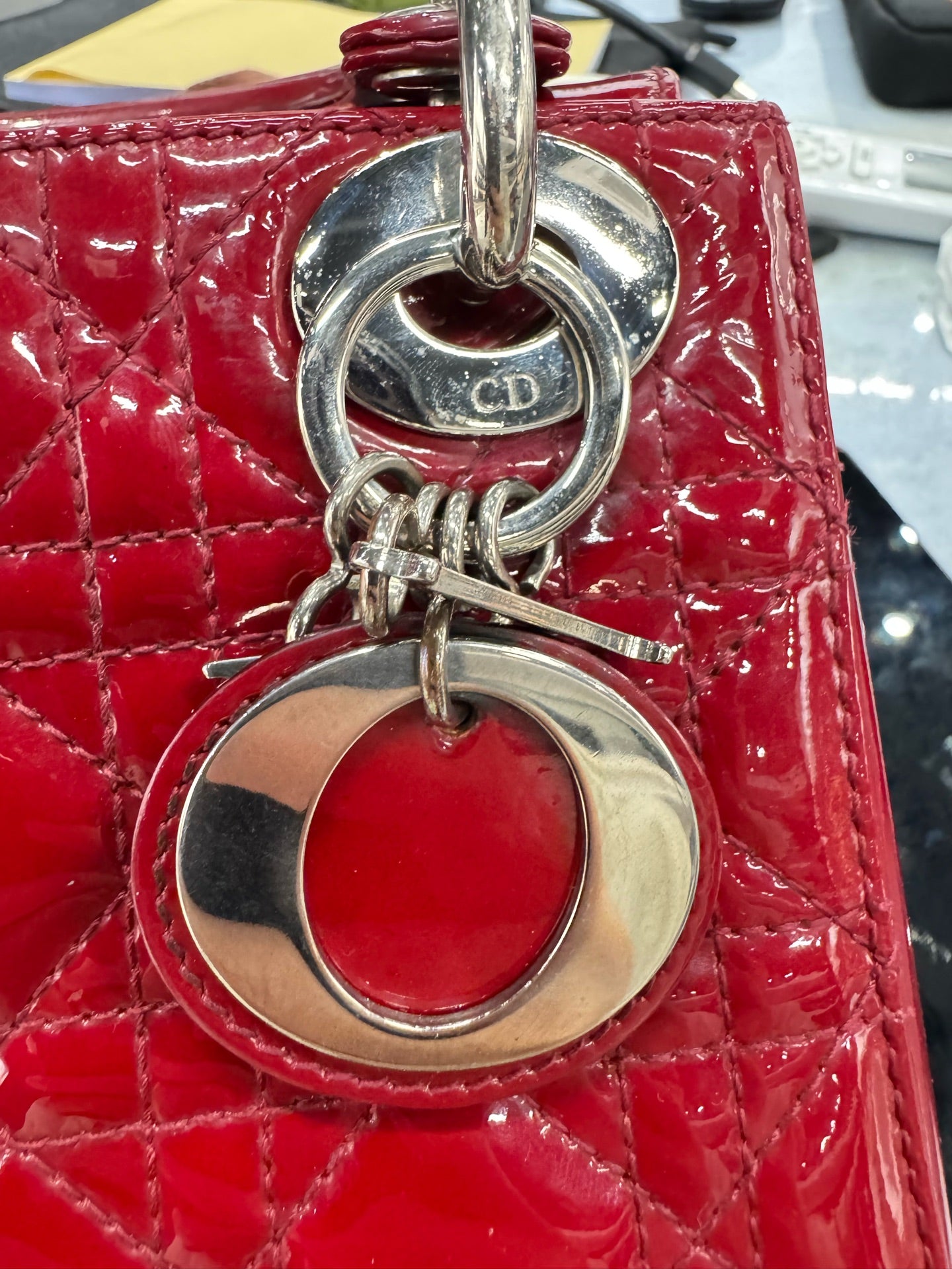 Dior - Lady Dior - Patent leather - Red - (mini)