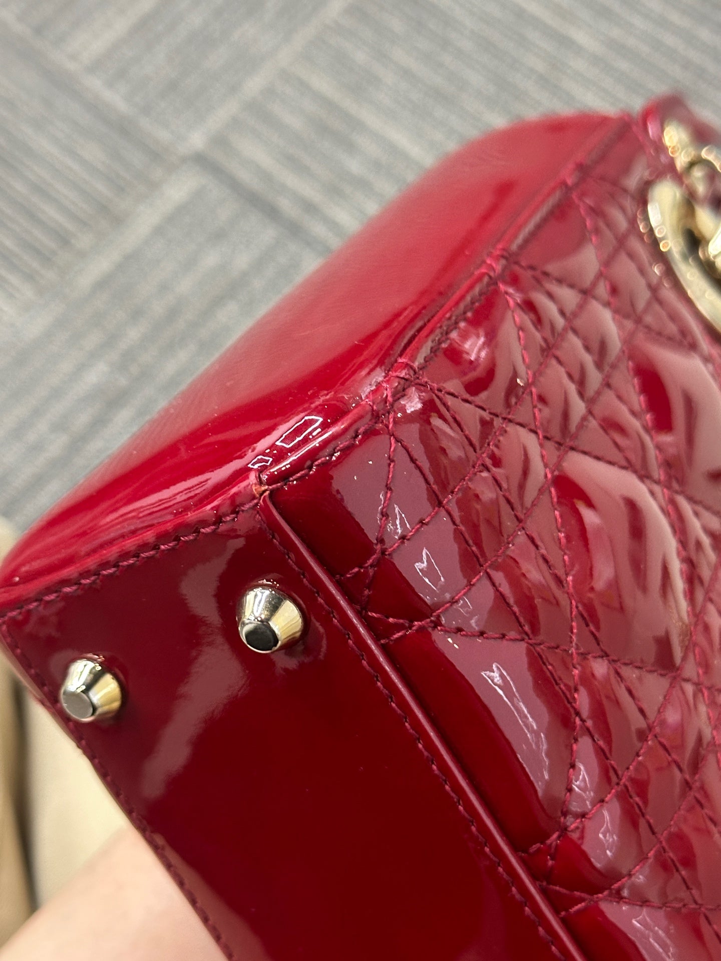 Dior - Lady Dior - Patent leather - Red - (mini)