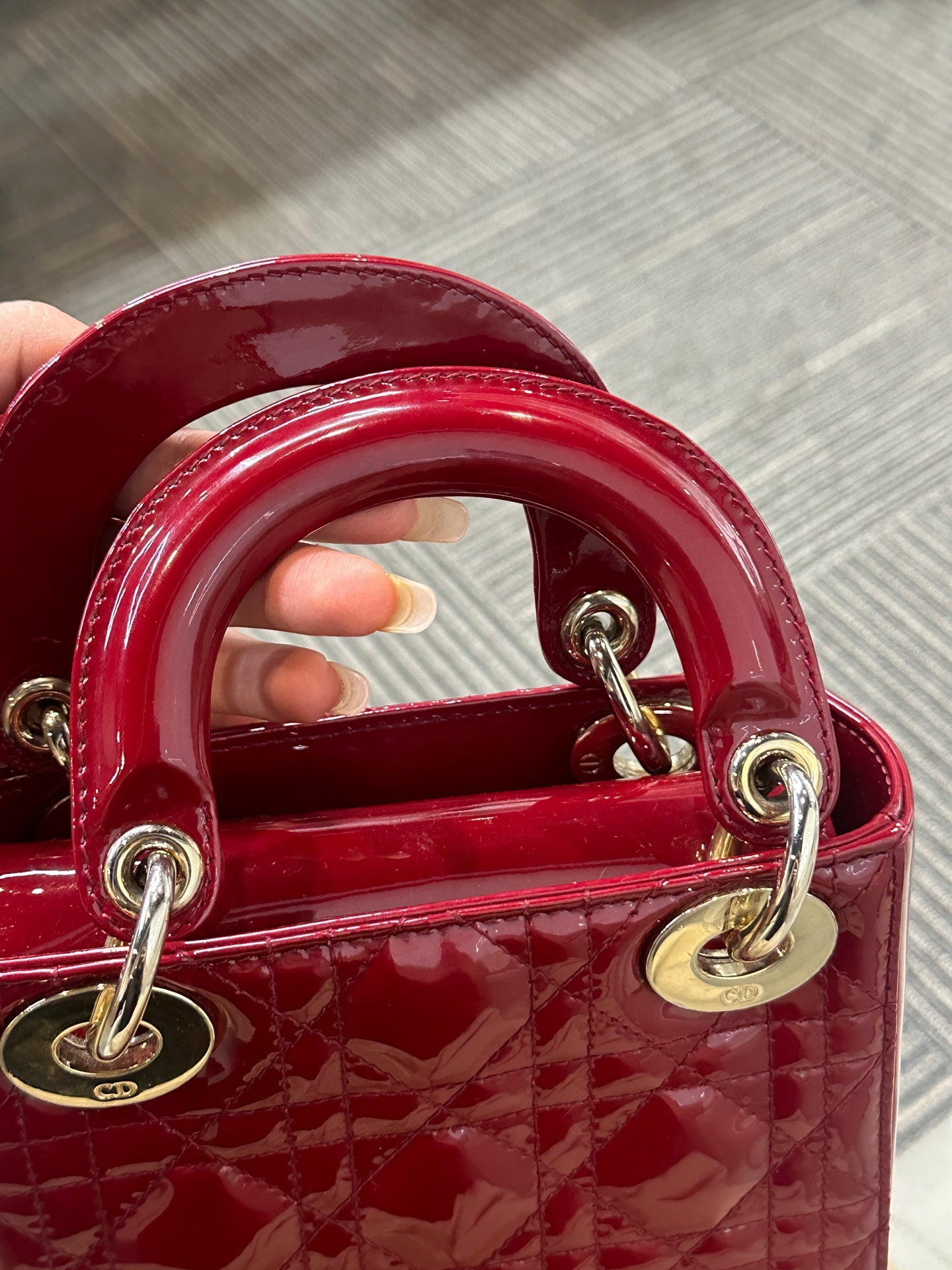 Dior - Lady Dior - Patent leather - Red - (mini)