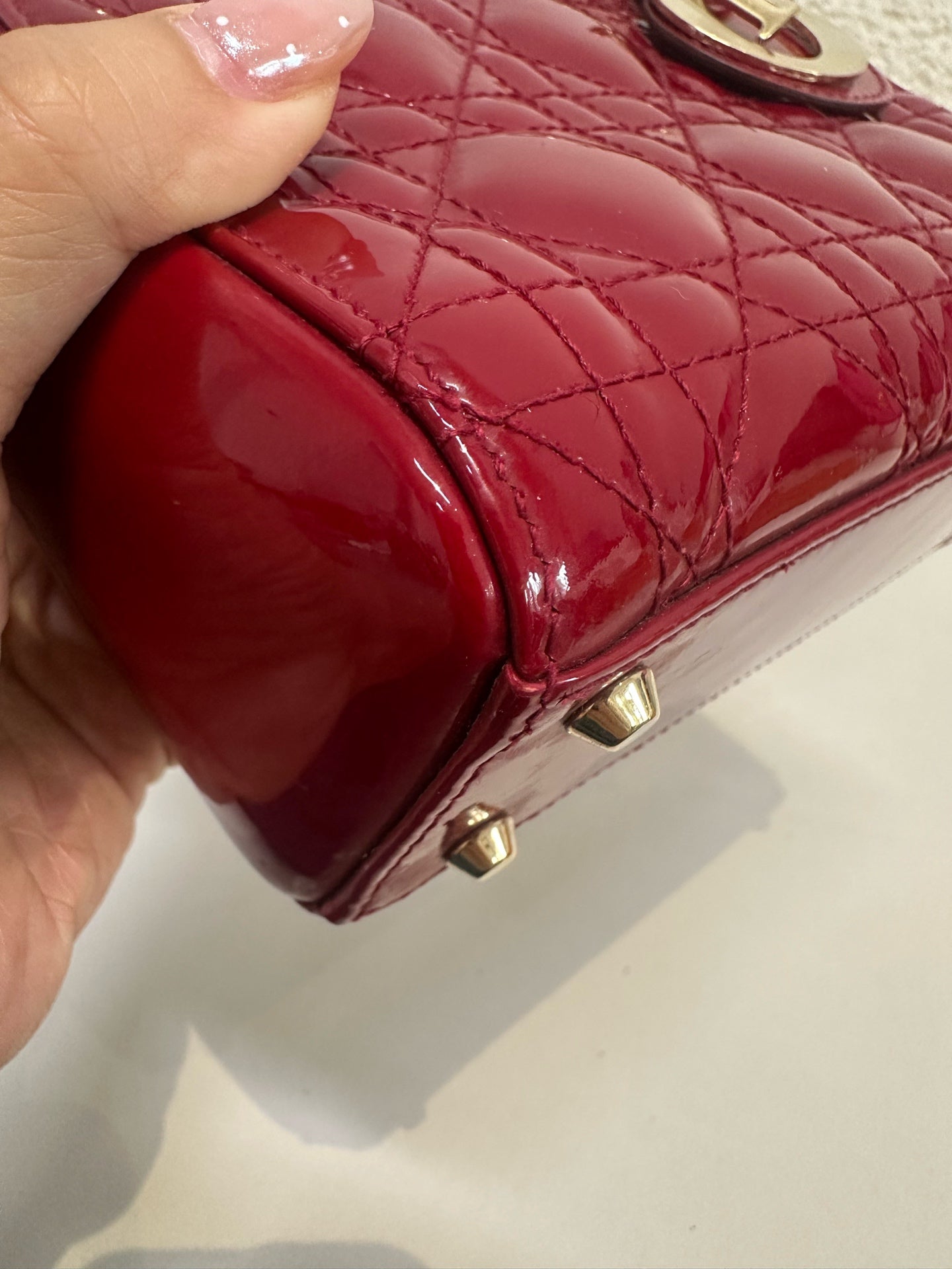 Dior - Lady Dior - Patent leather - Red - (mini)