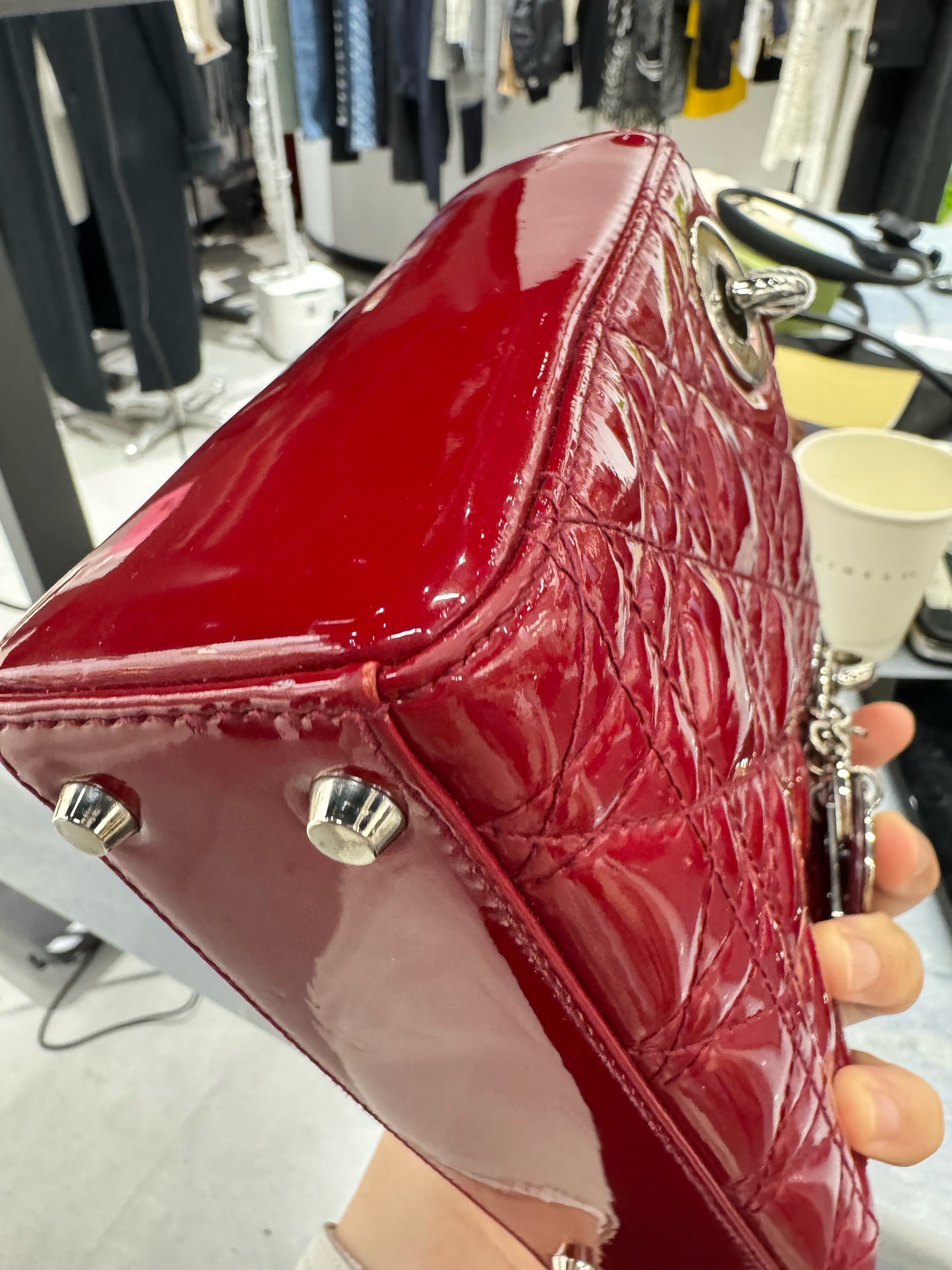 Dior - Lady Dior - Patent leather - Red - (mini)