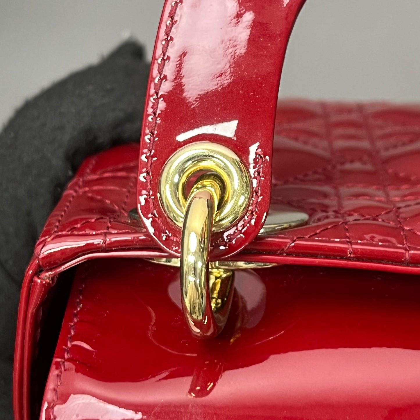 Dior - Lady Dior - Patent leather - Red - (mini)
