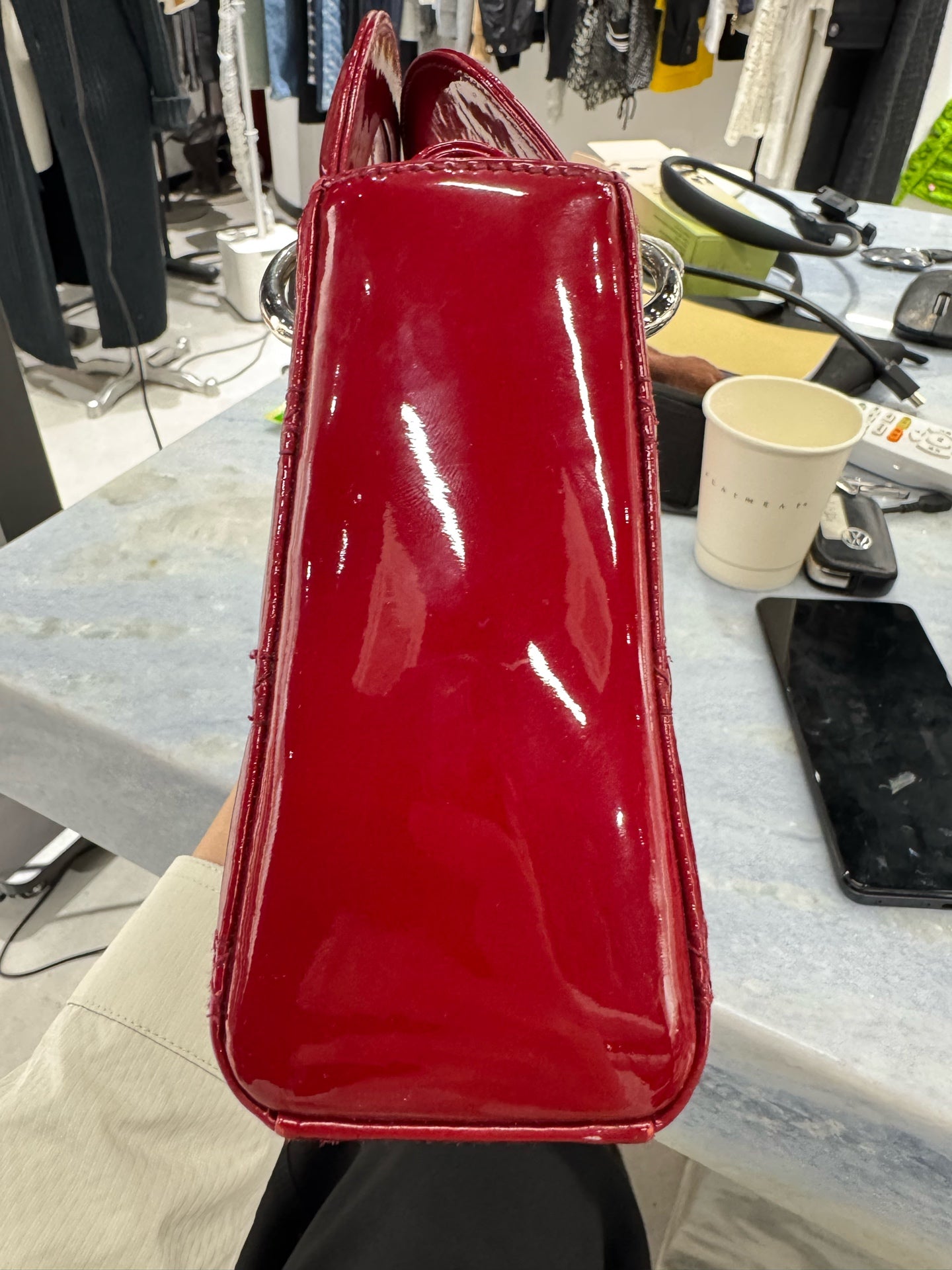 Dior - Lady Dior - Patent leather - Red - (mini)